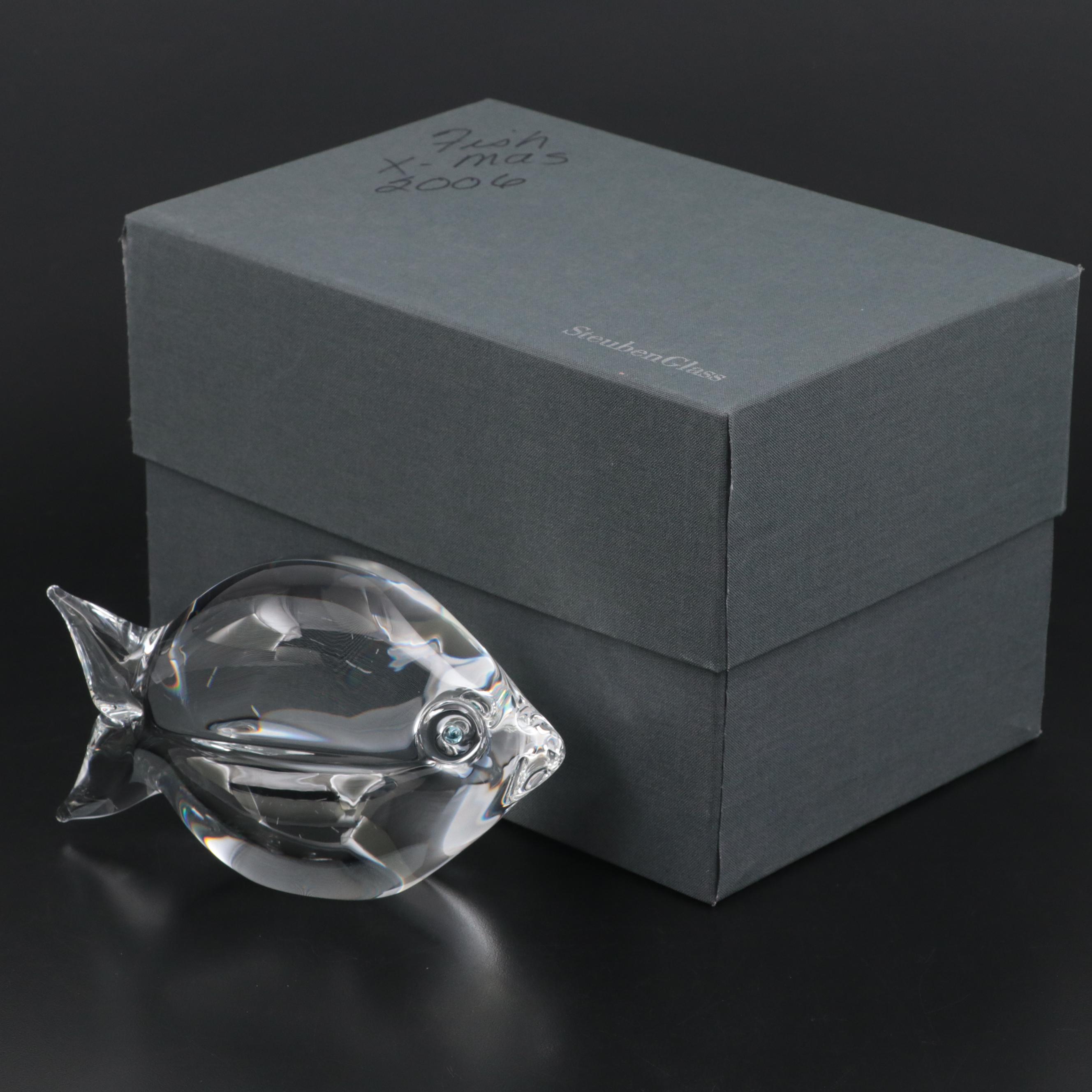 Steuben Art Glass "Reef Fish" Figurine