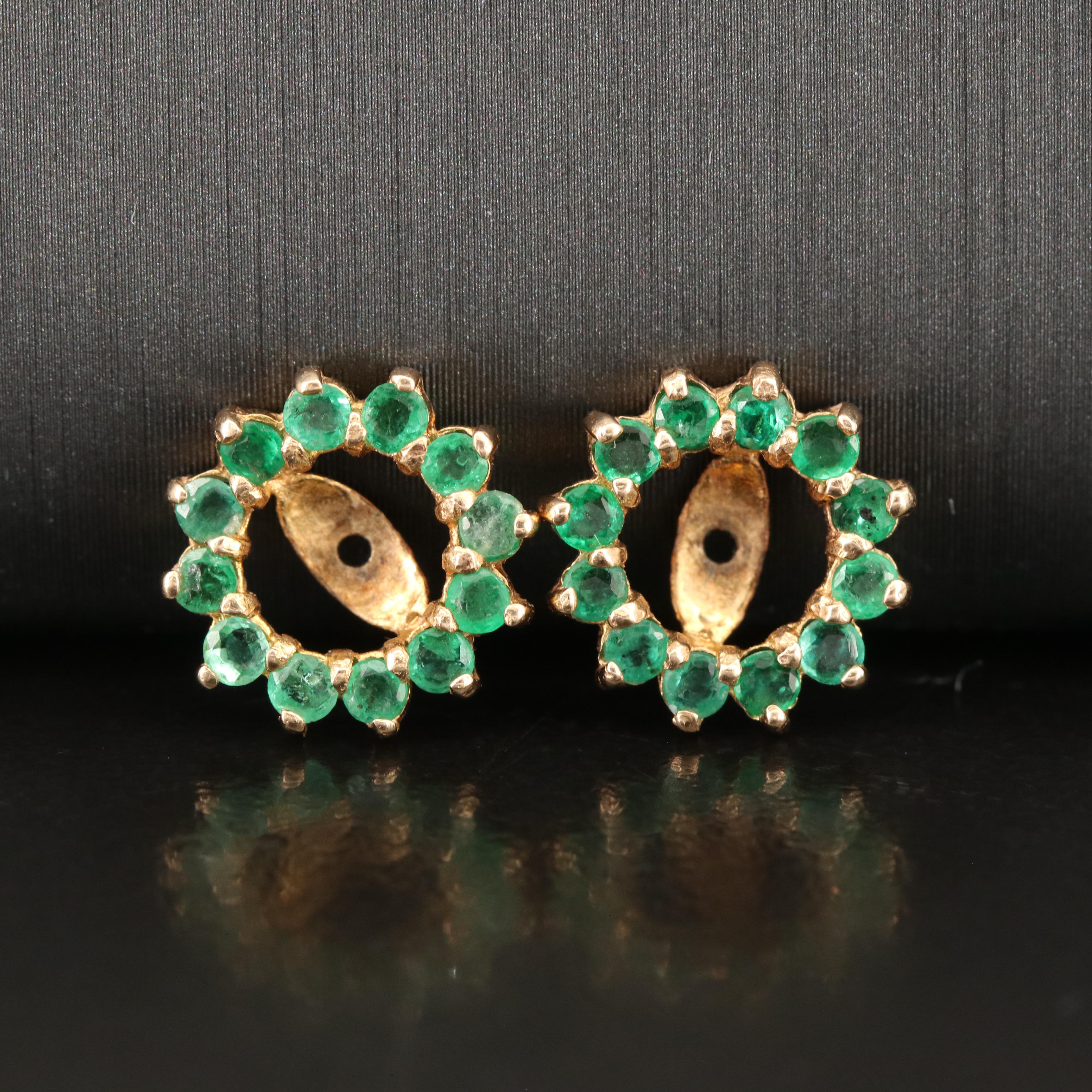 14K Emerald Earring Enhancers