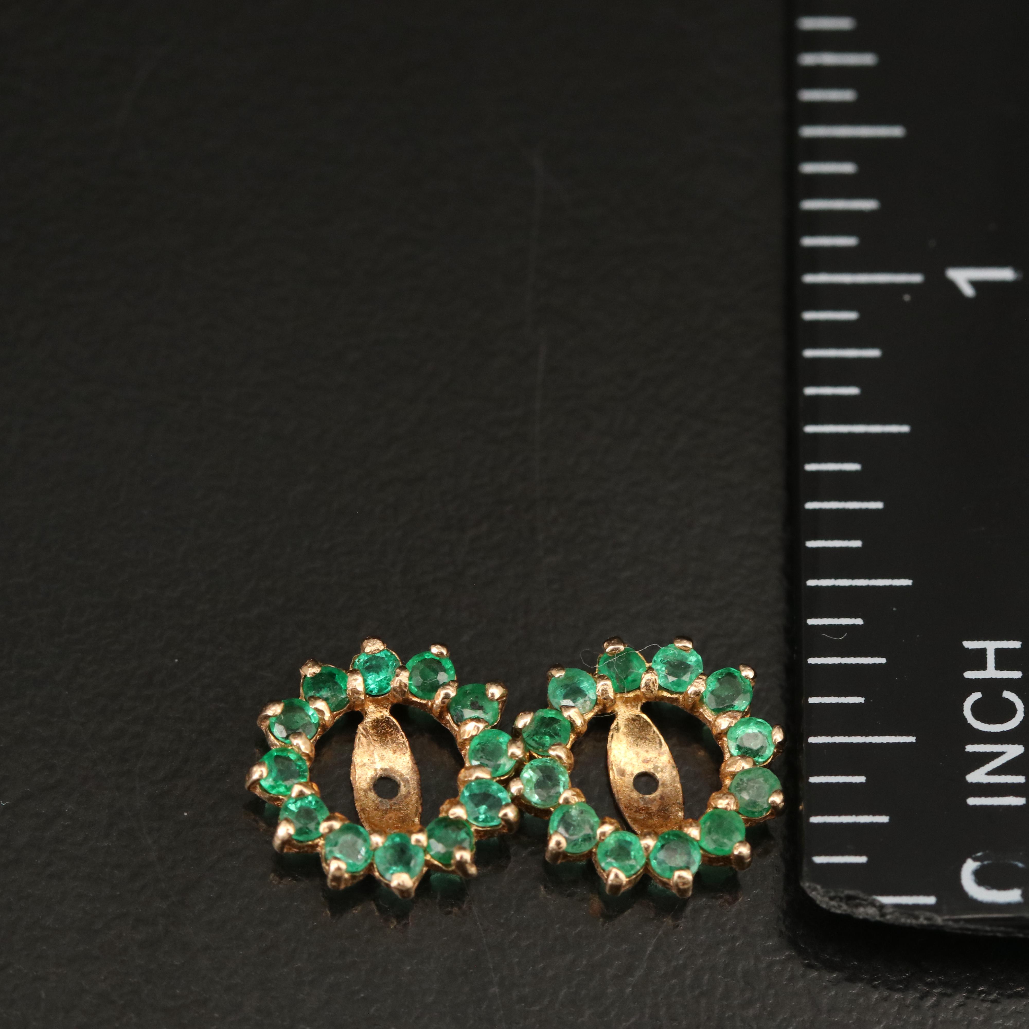 14K Emerald Earring Enhancers