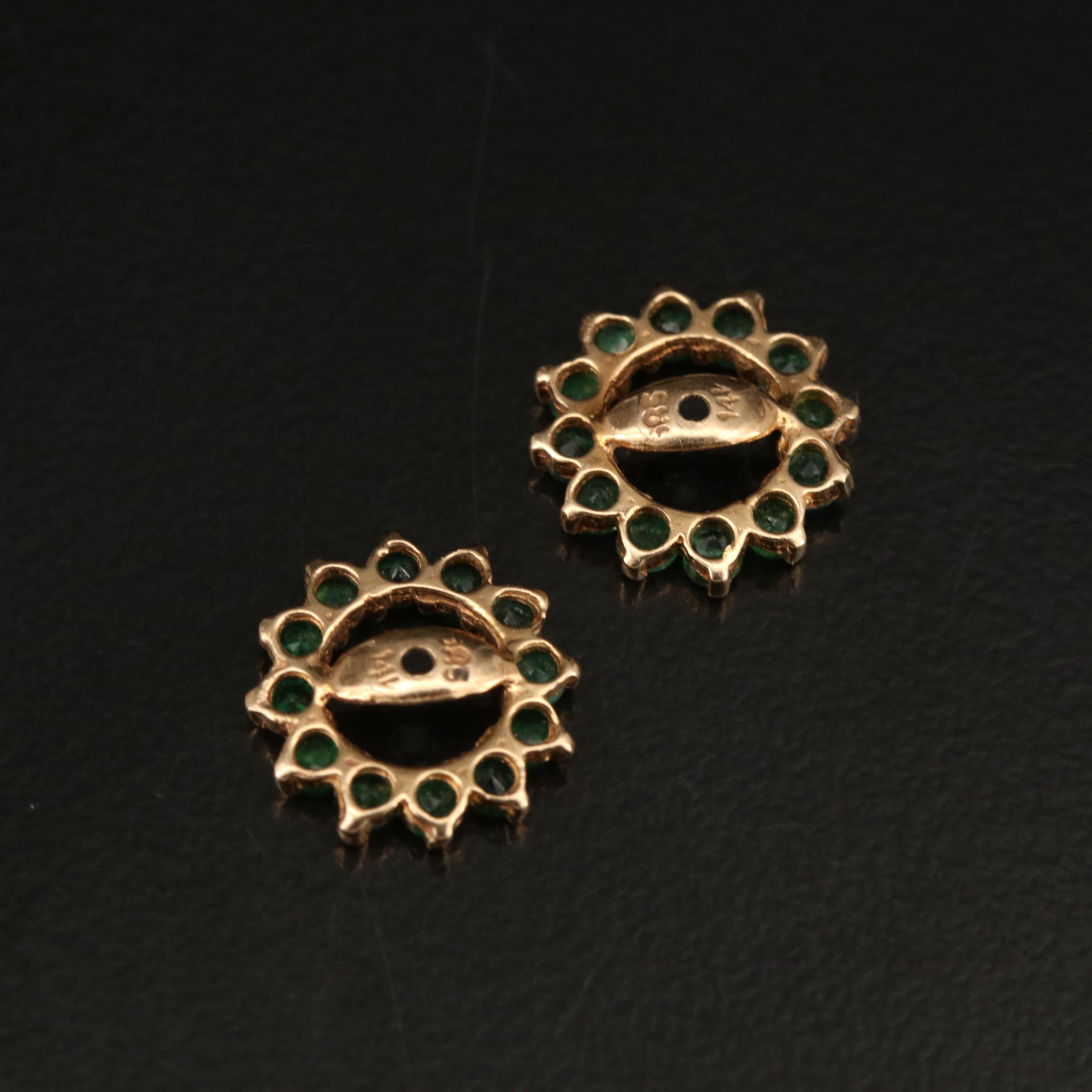 14K Emerald Earring Enhancers