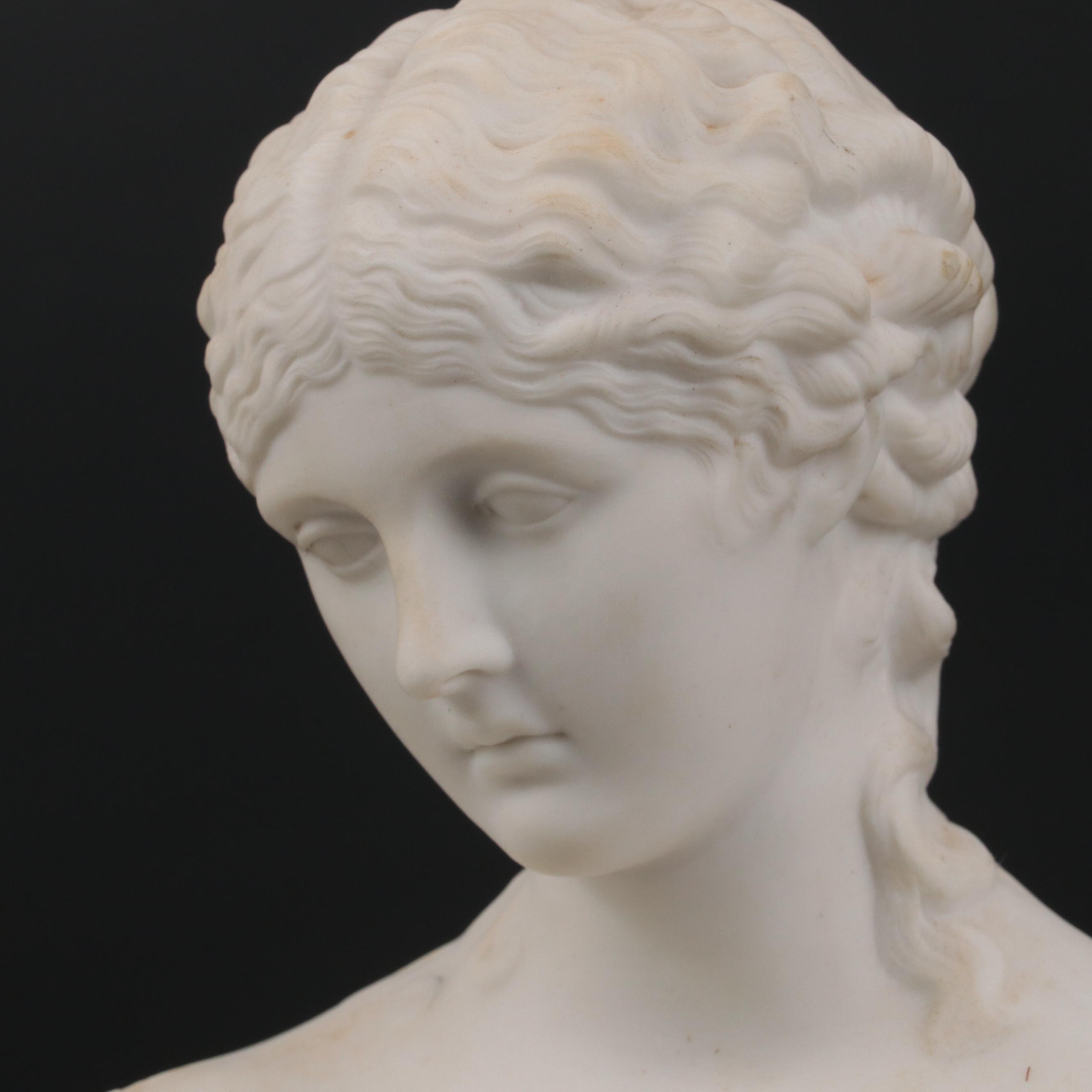 English Copeland School Parian Bust of the Water Nymph Clytie