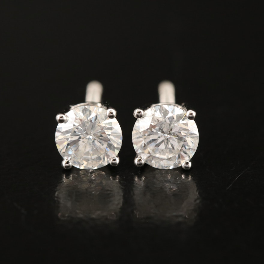 14K 1.05 CTW Diamond Stud Earrings