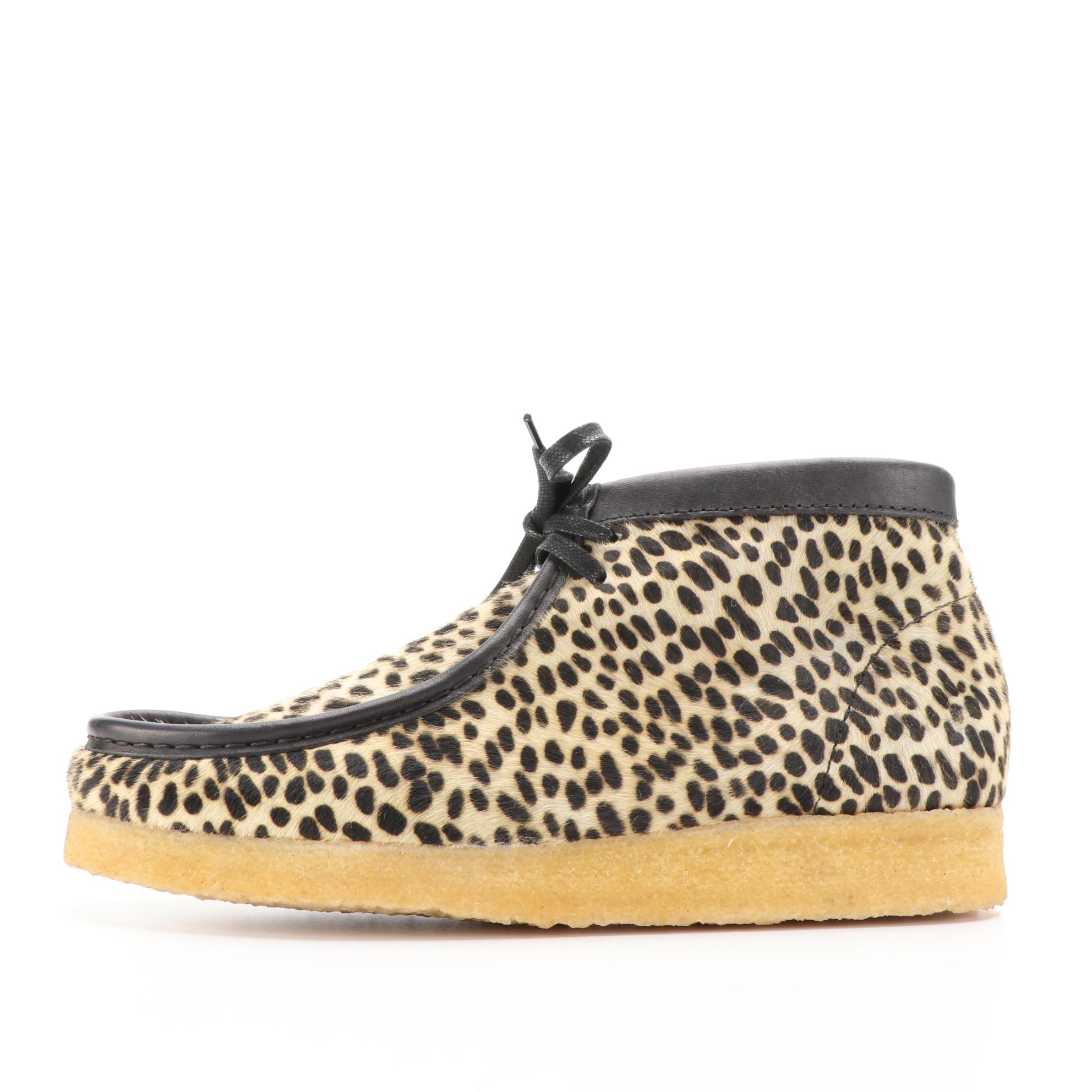 Clarks Originals Wallabee Boot in Cheetah Print Calf Hair