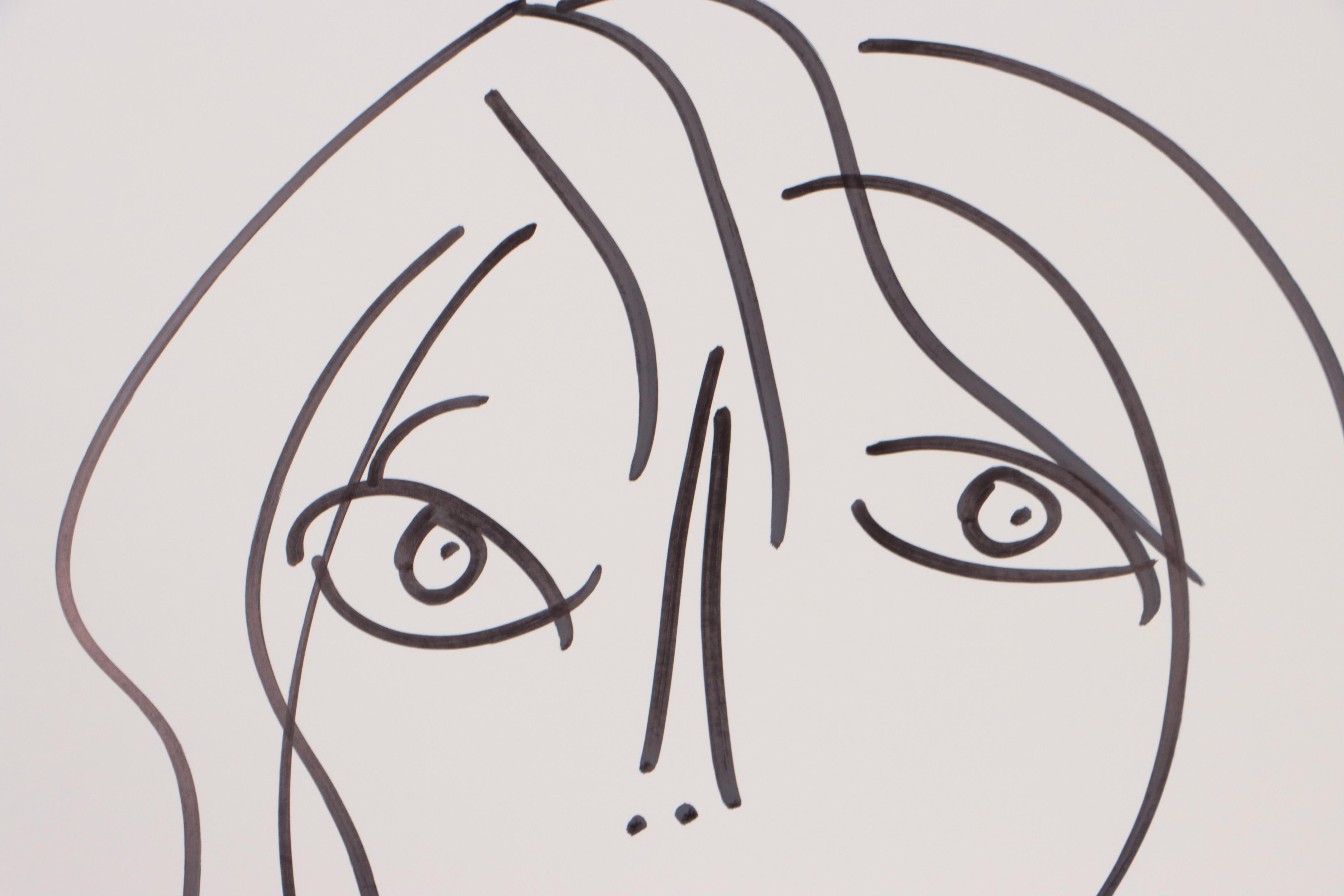 Peter Keil Abstract Ink Drawing of Nude