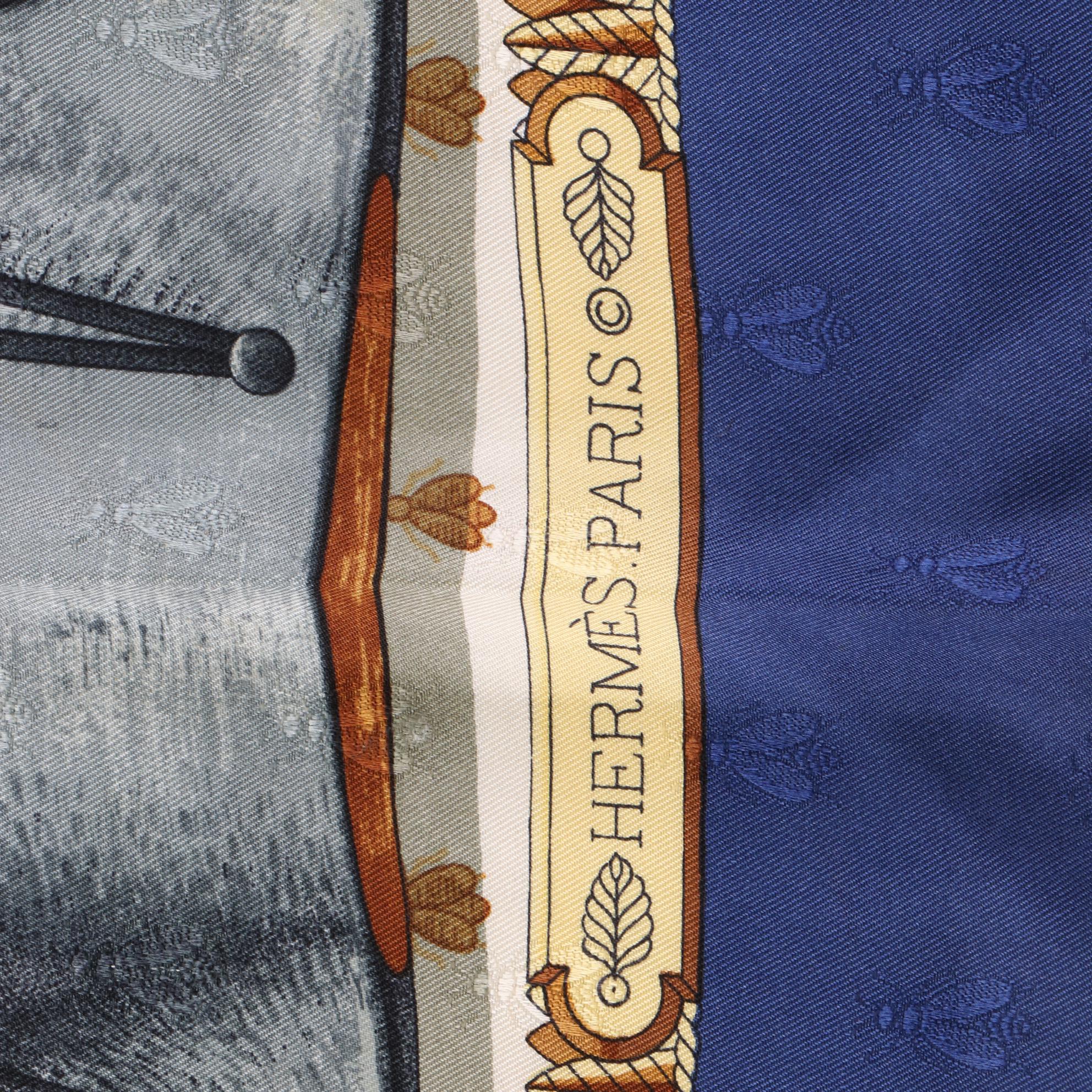 Hermès "Napoléon" Scarf 90 in Silk Jacquard