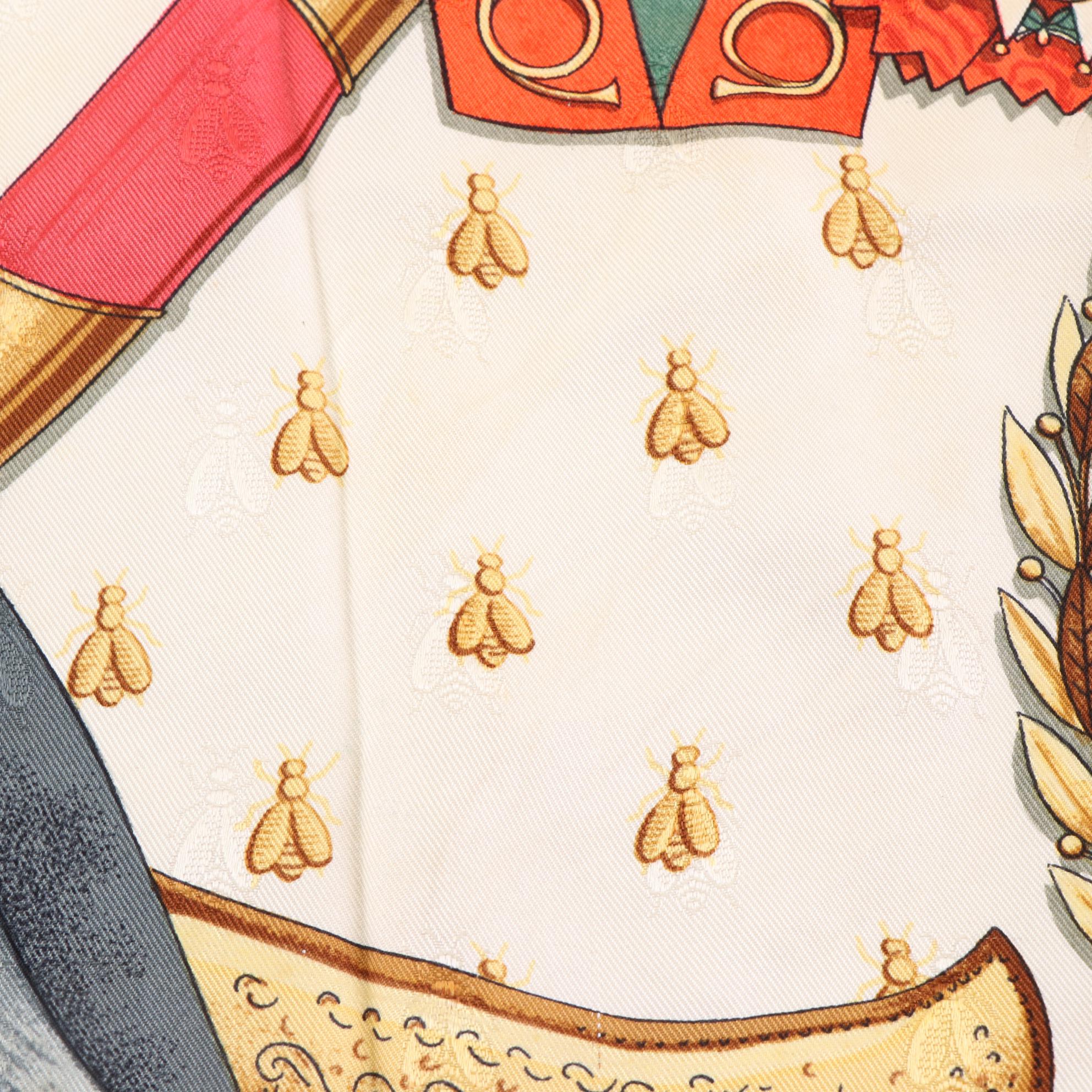 Hermès "Napoléon" Scarf 90 in Silk Jacquard