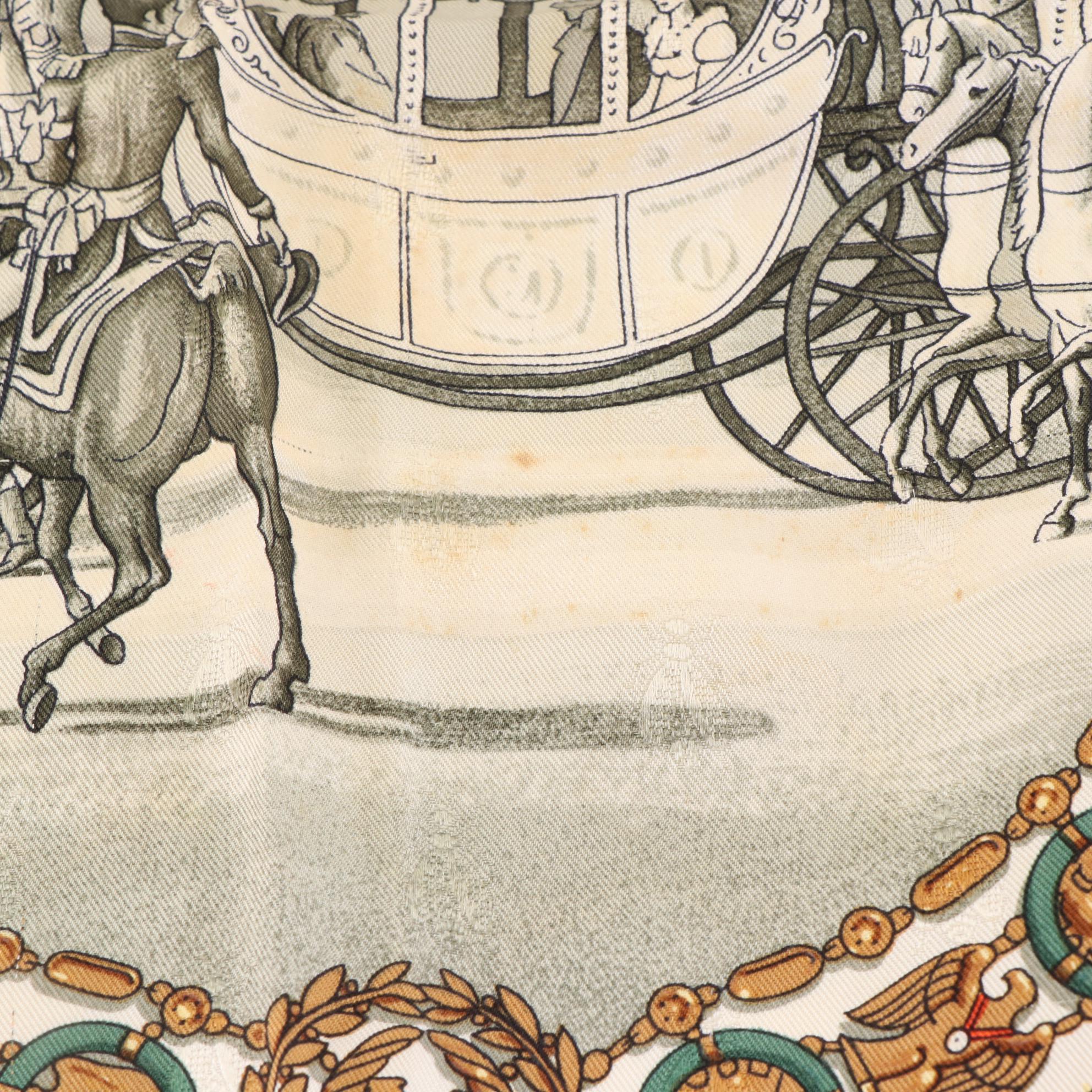 Hermès "Napoléon" Scarf 90 in Silk Jacquard