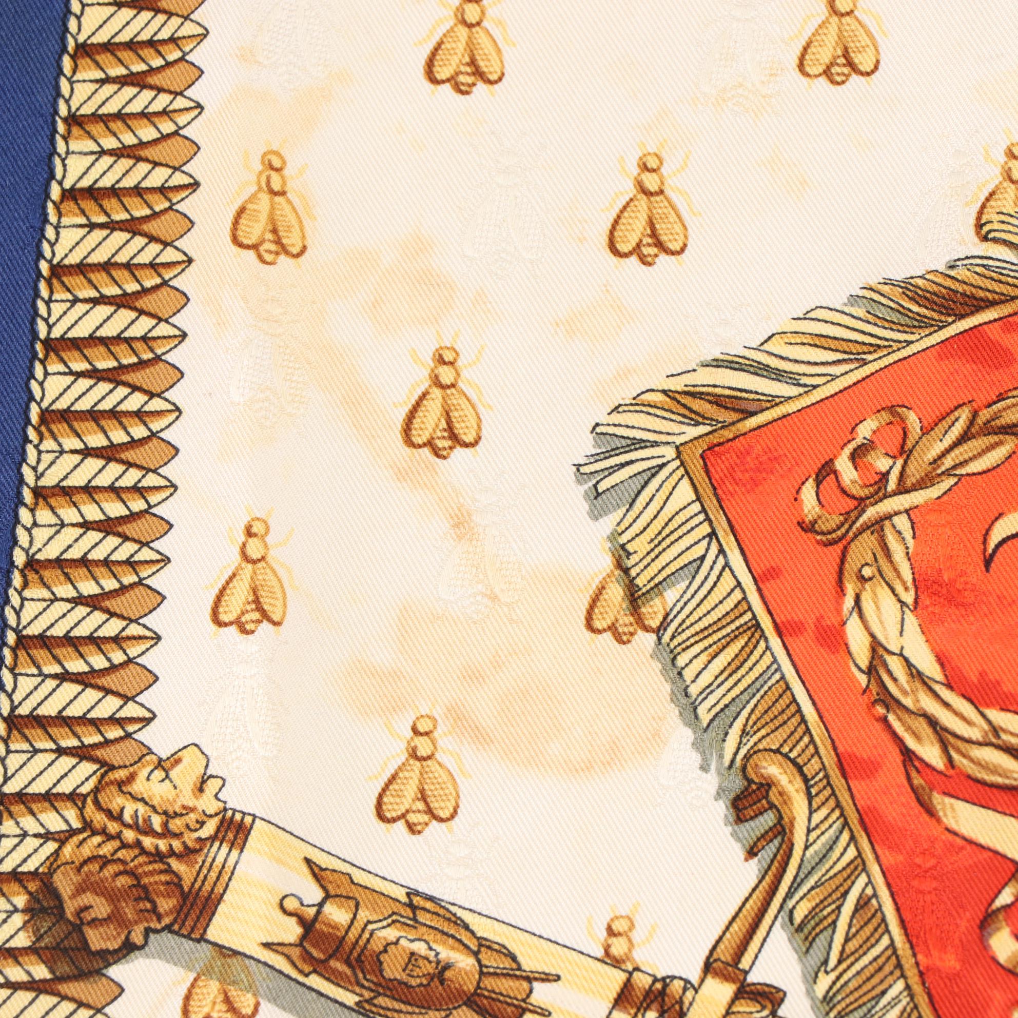 Hermès "Napoléon" Scarf 90 in Silk Jacquard