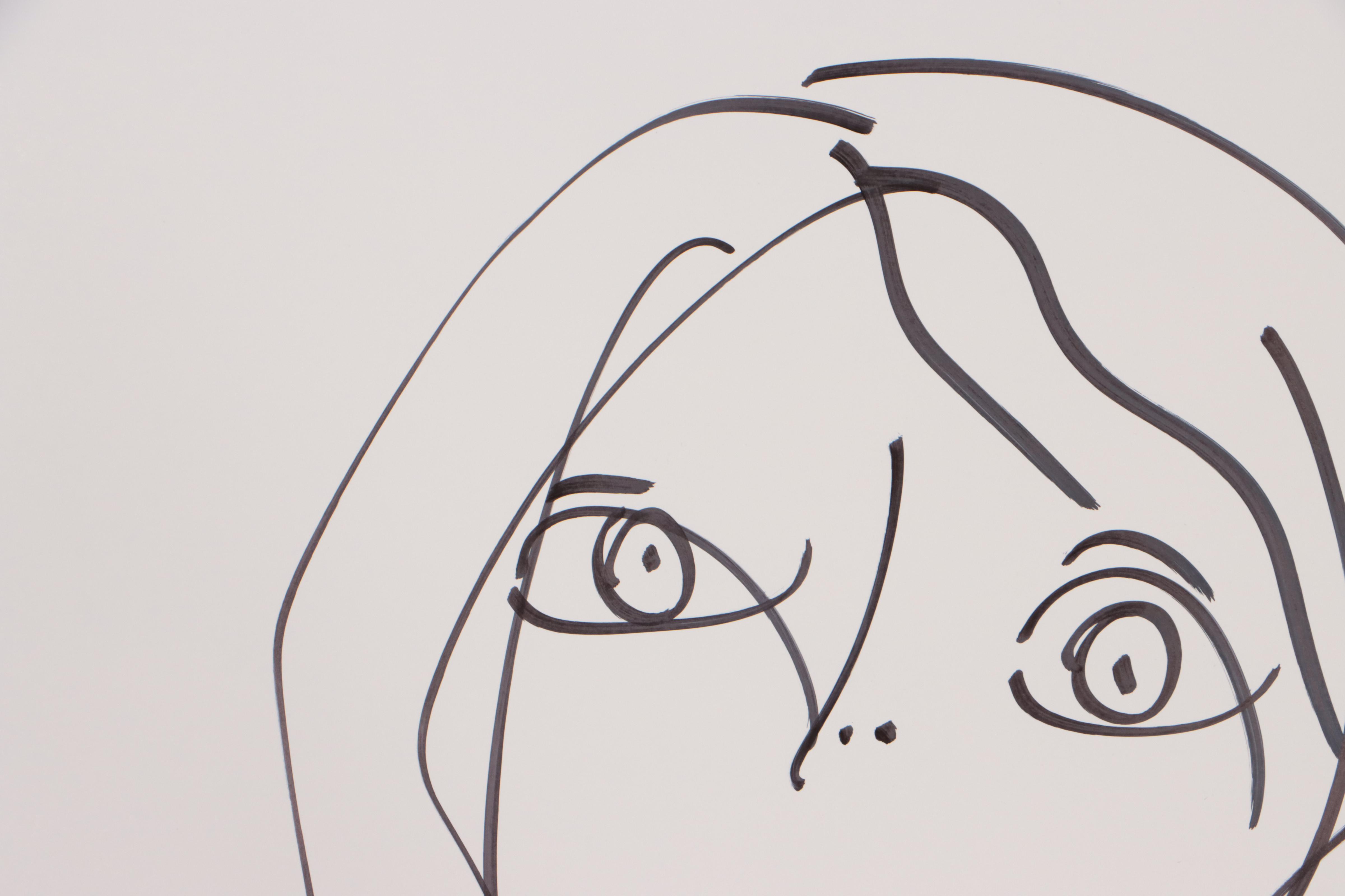 Peter Keil Abstract Ink Drawing of Nude