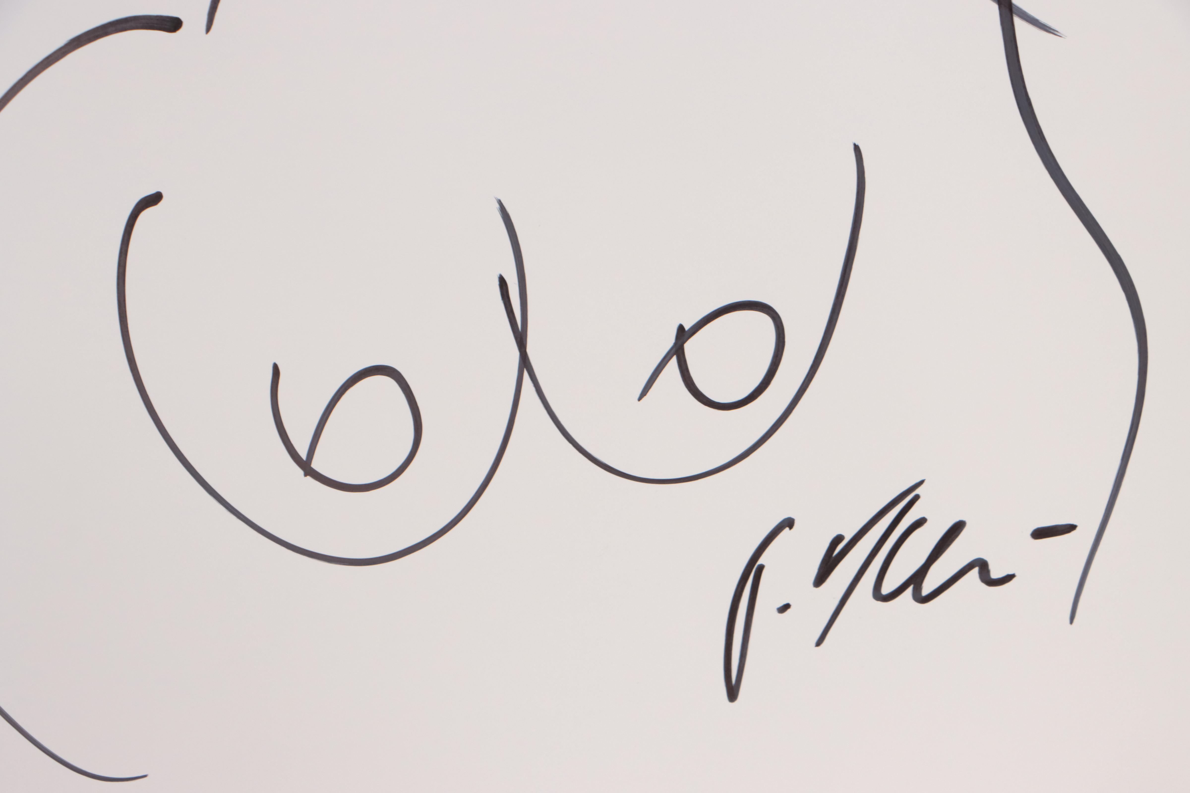 Peter Keil Abstract Ink Drawing of Nude