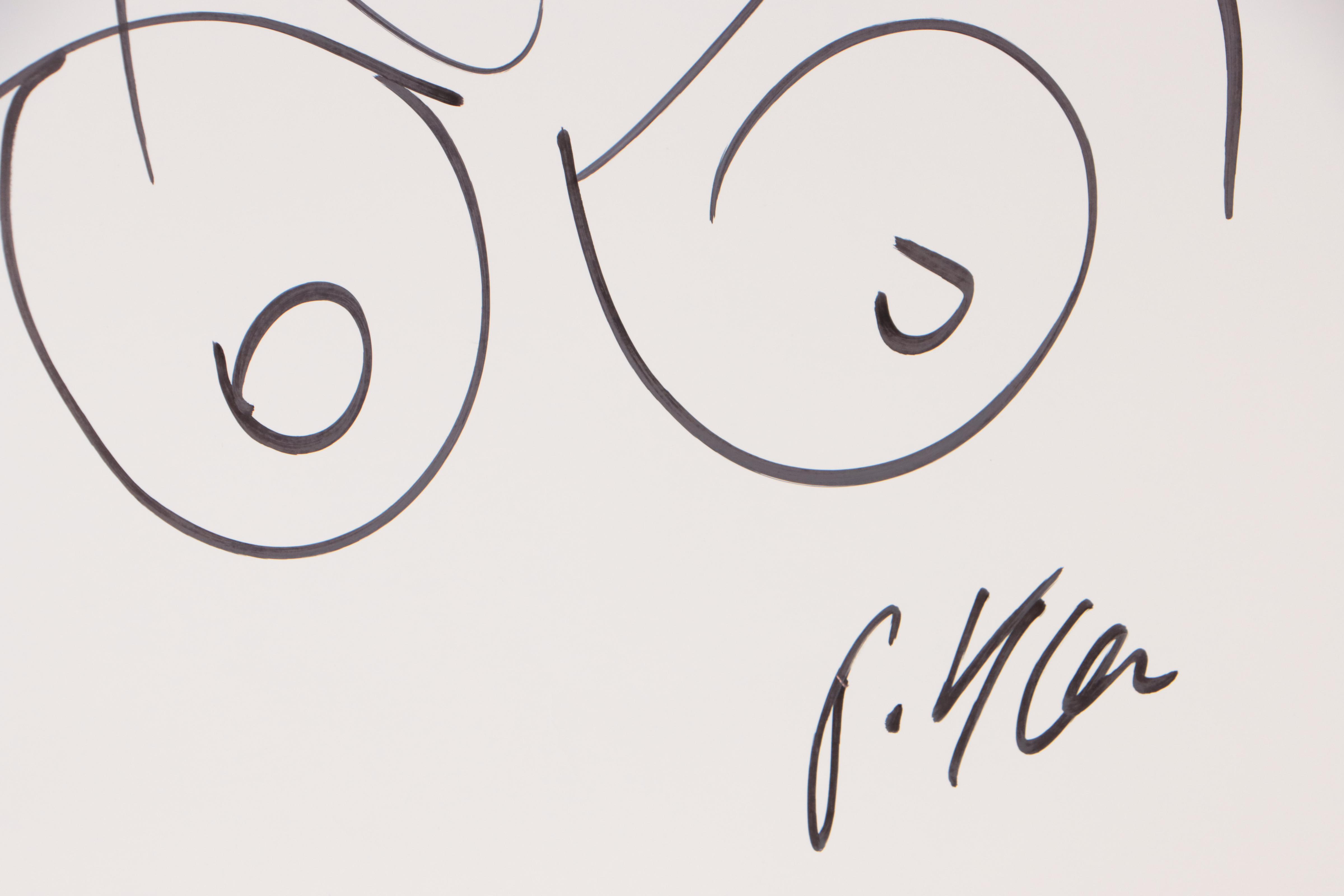 Peter Keil Abstract Ink Drawing of Nude