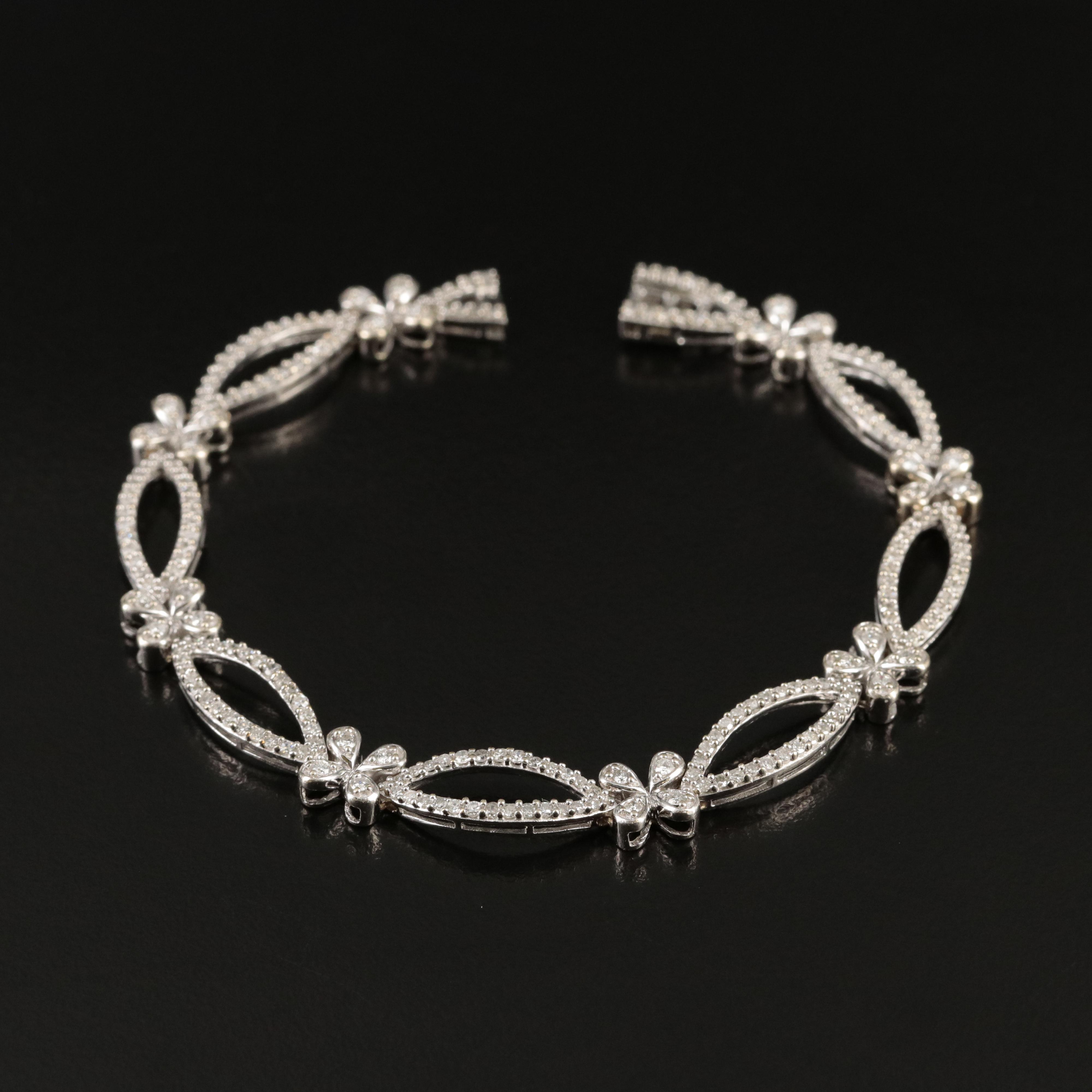14K 2.46 CTW Diamond Fancy Link Bracelet