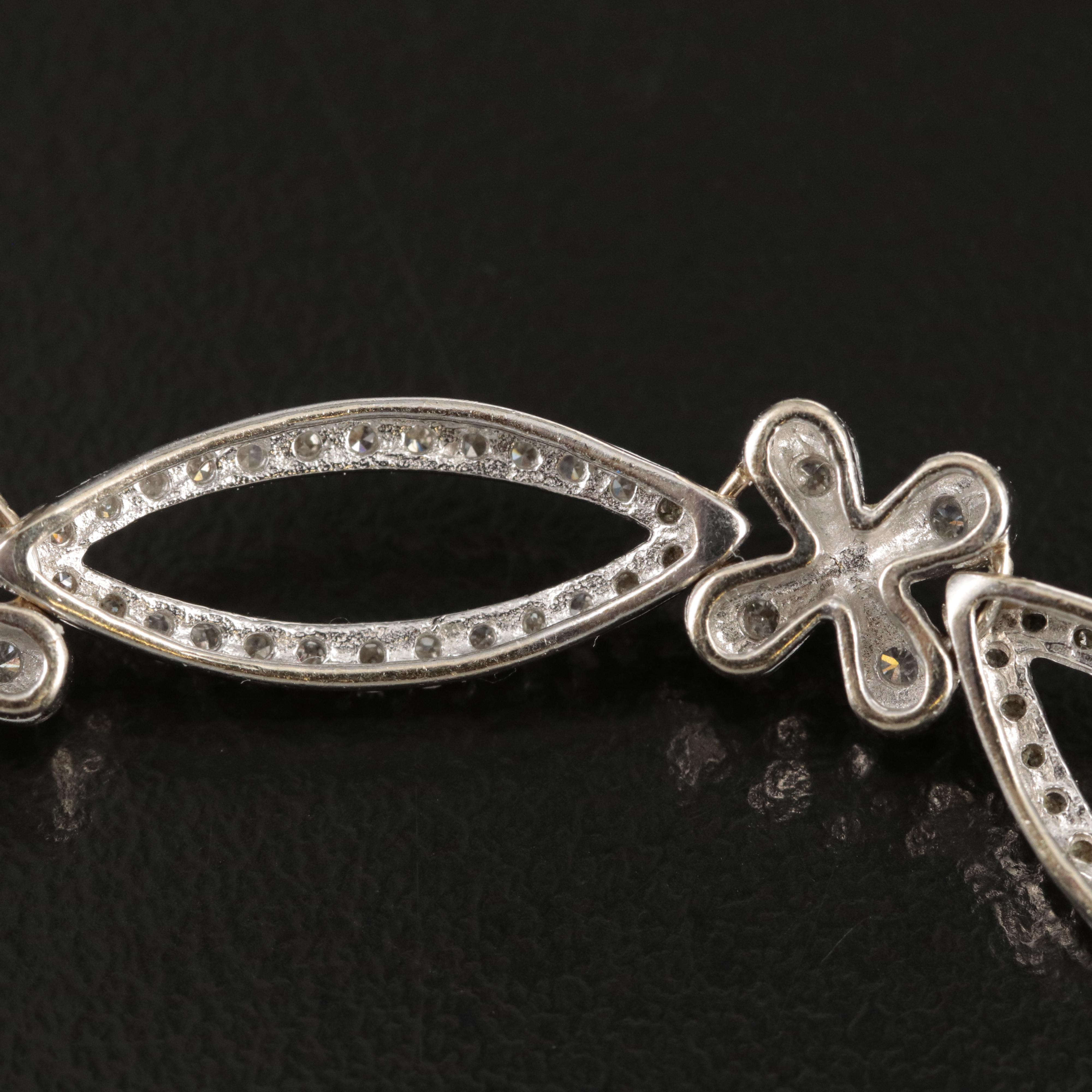 14K 2.46 CTW Diamond Fancy Link Bracelet