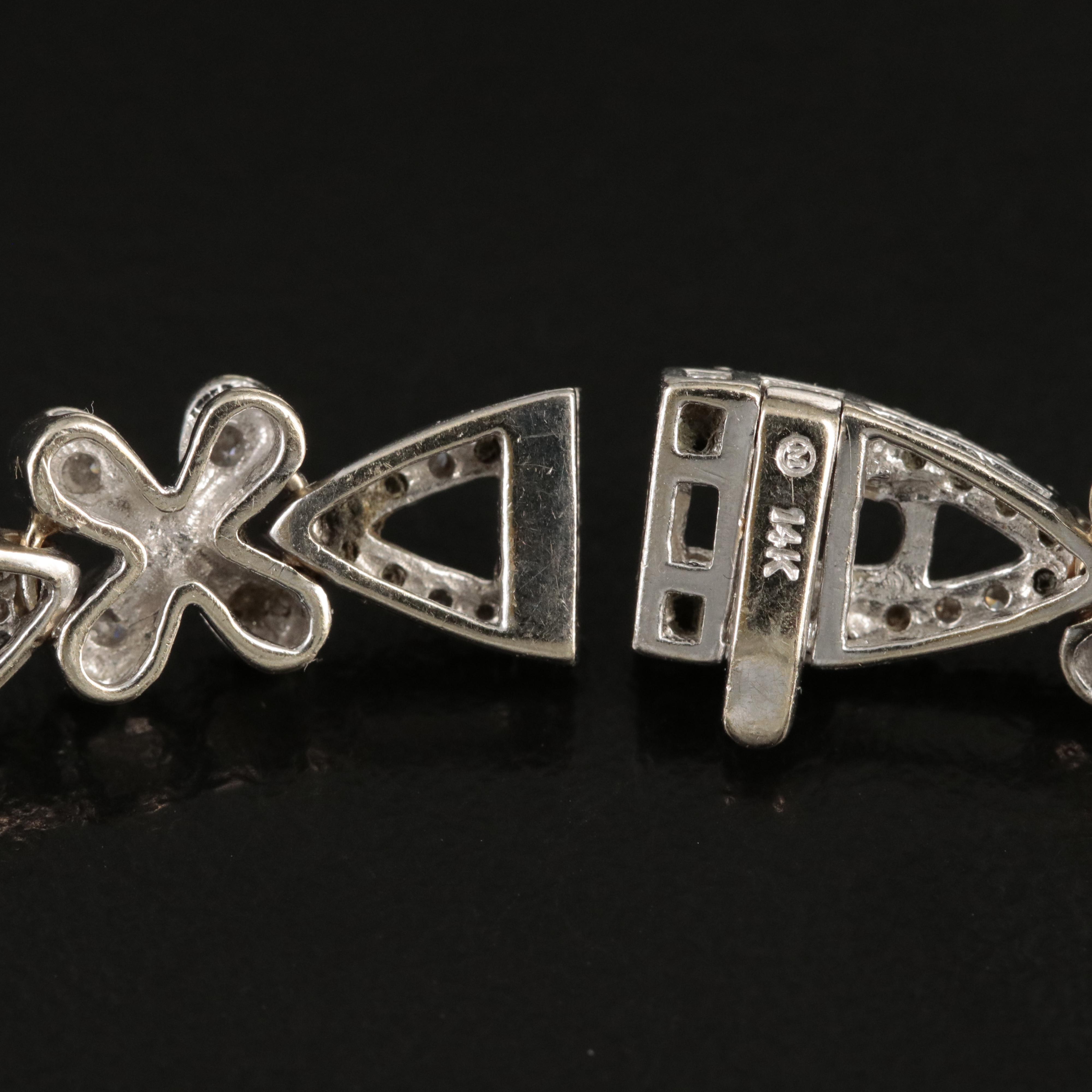 14K 2.46 CTW Diamond Fancy Link Bracelet