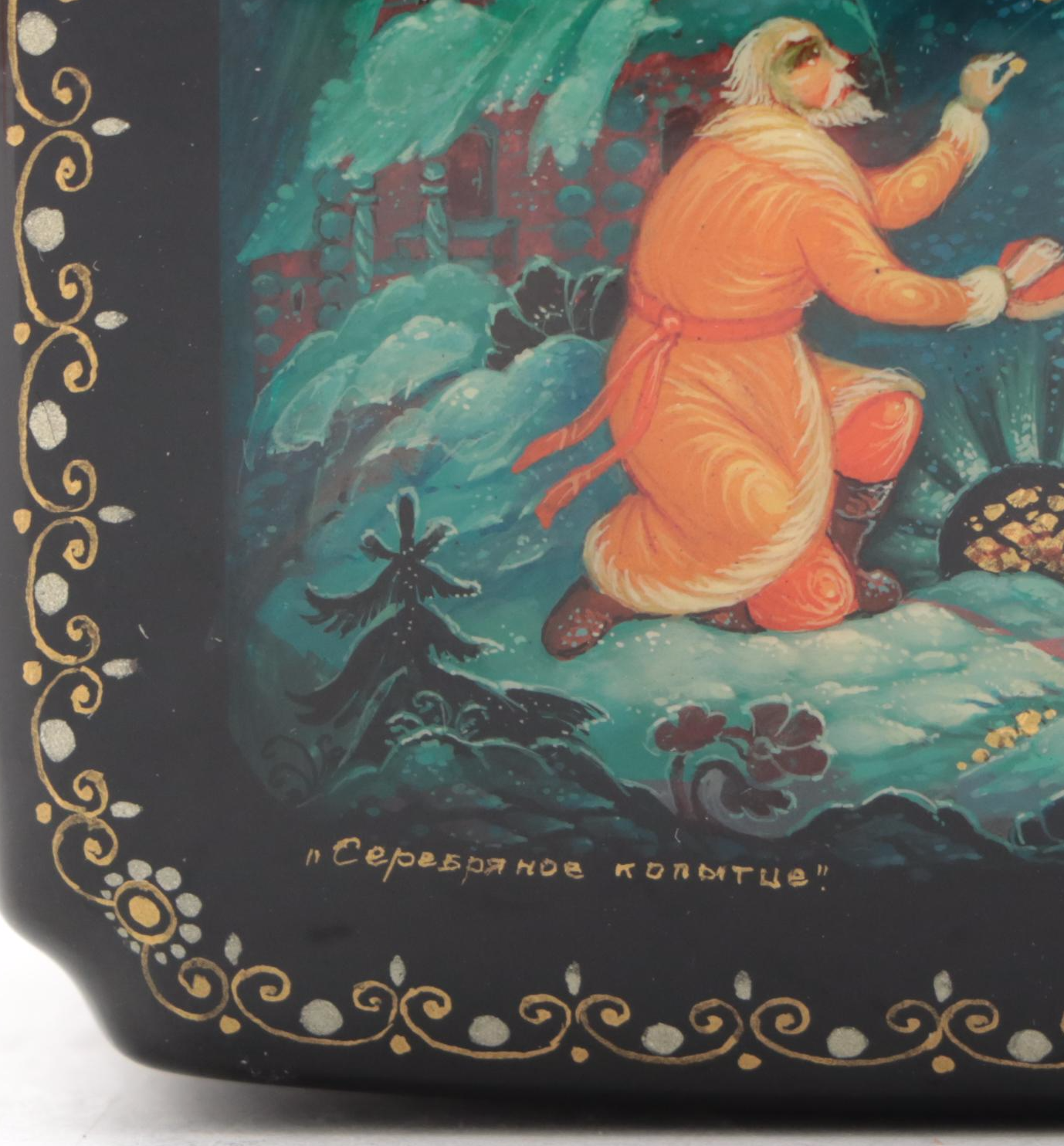 Kholuy, Mstyora with Other Russian Hand-Painted Fairytale Lacquer Boxes