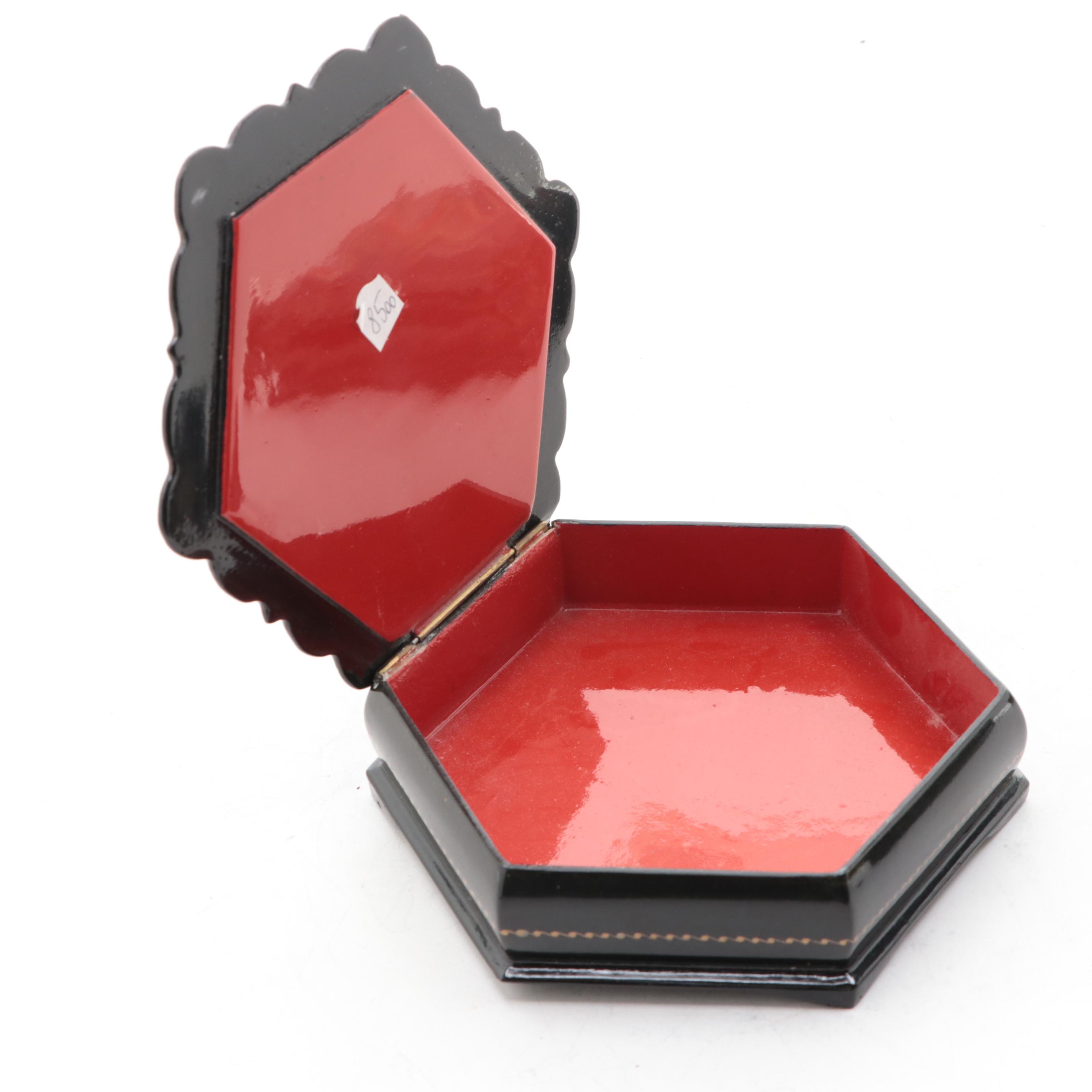 Kholuy, Mstyora with Other Russian Hand-Painted Fairytale Lacquer Boxes