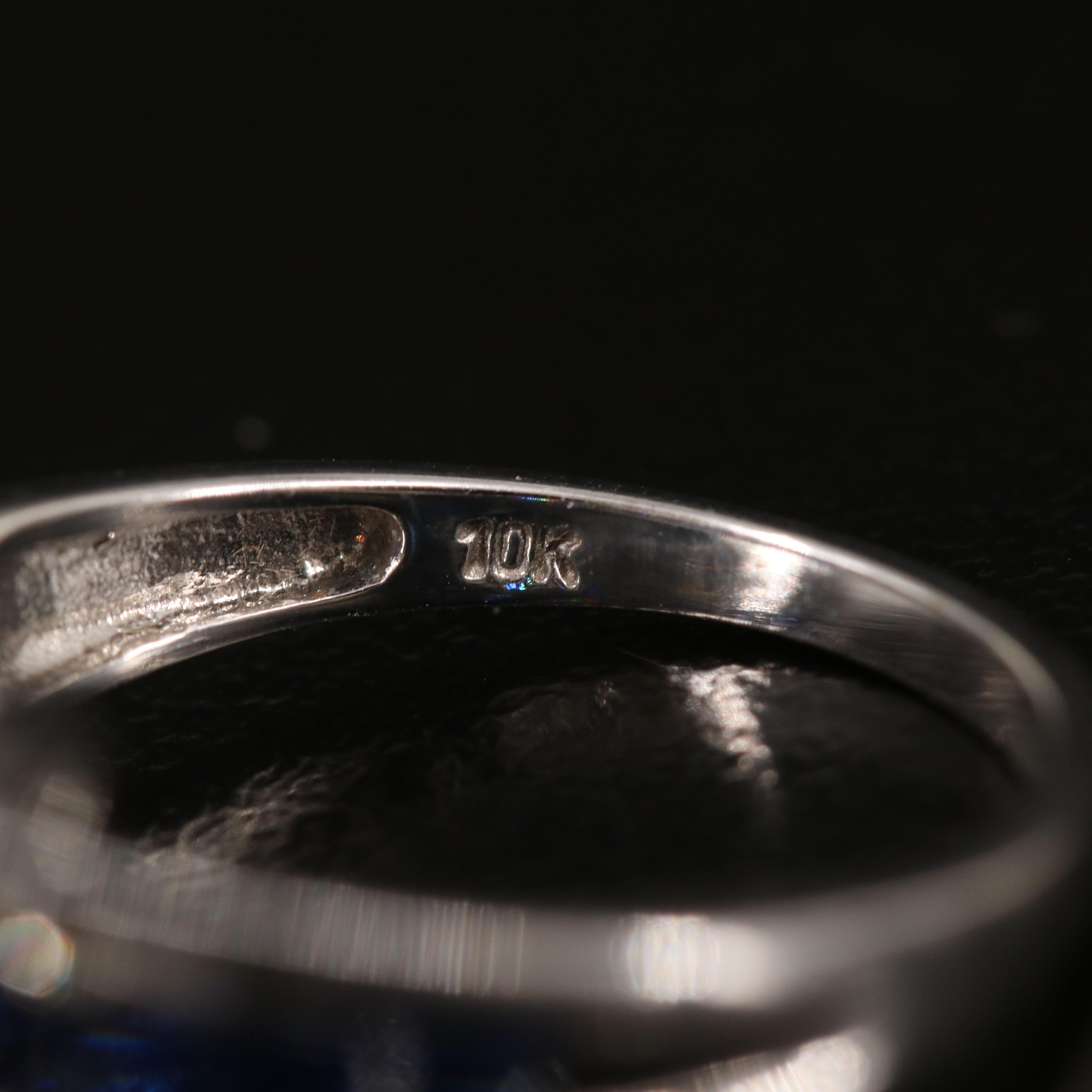 10K Sapphire High Low Ring