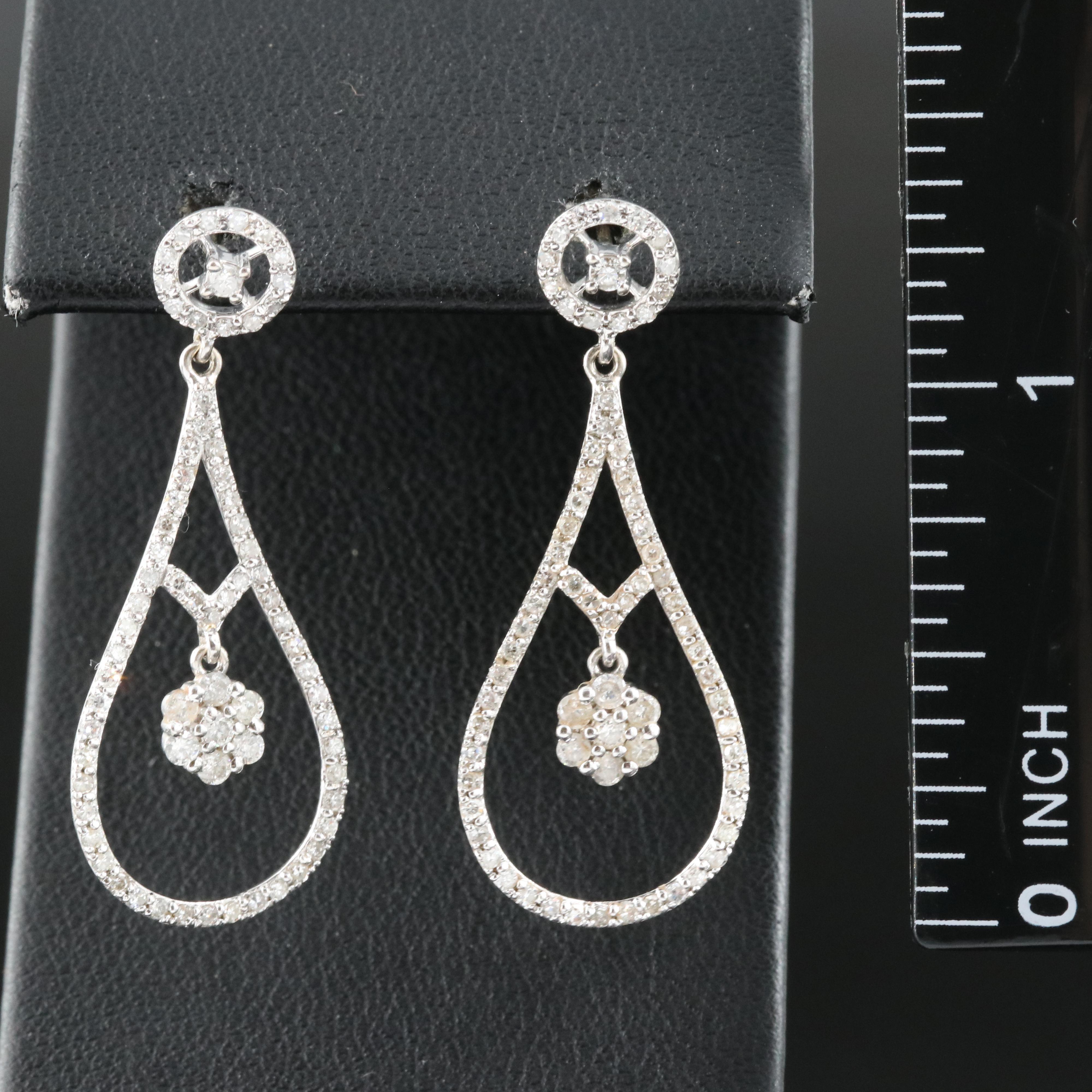 14K 0.75 CTW Diamond Teardrop Earrings
