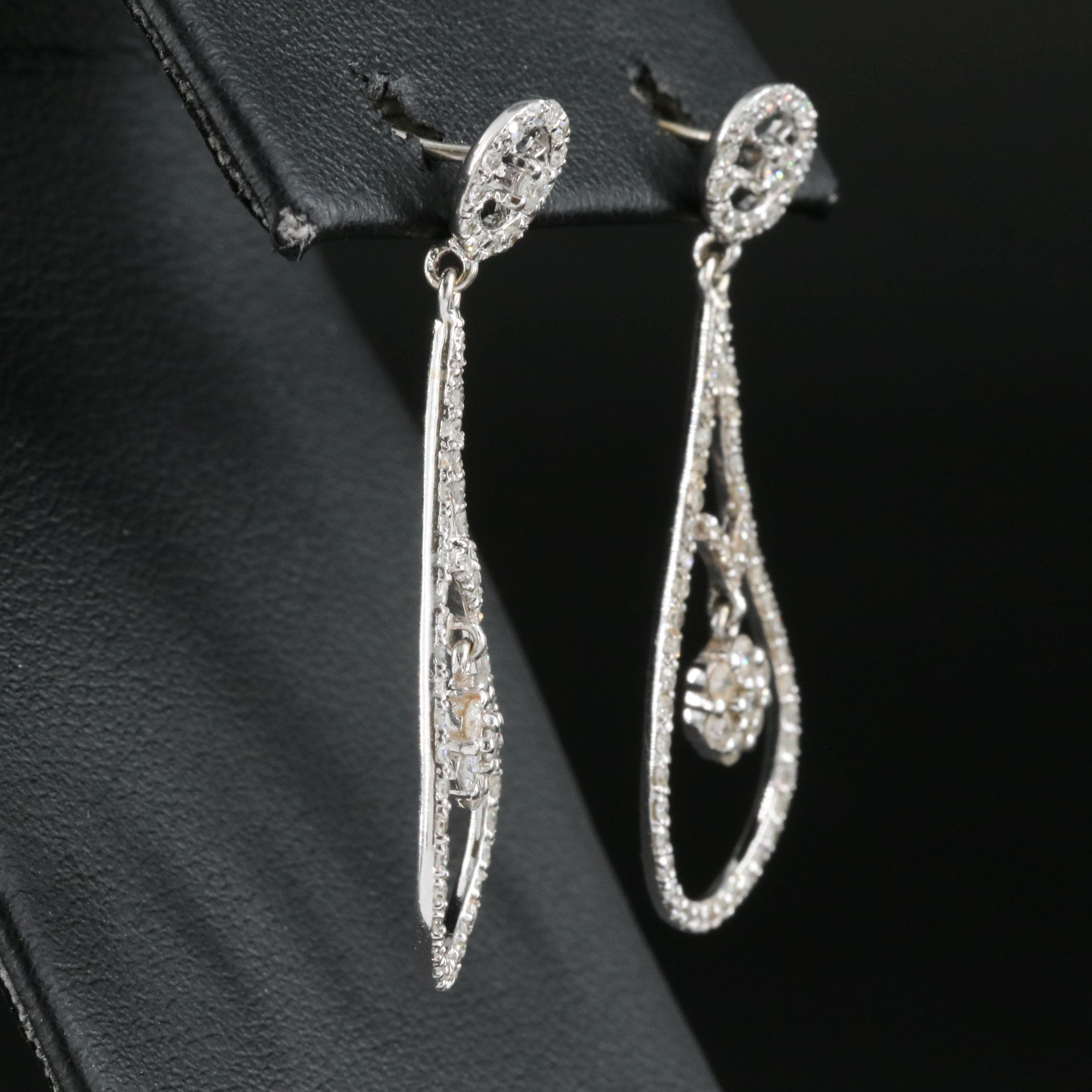 14K 0.75 CTW Diamond Teardrop Earrings