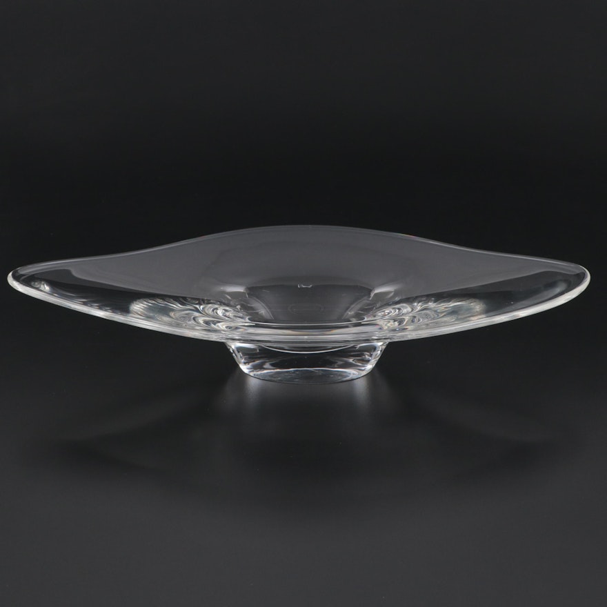 Steuben Art Glass Oblong Shallow Console Bowl