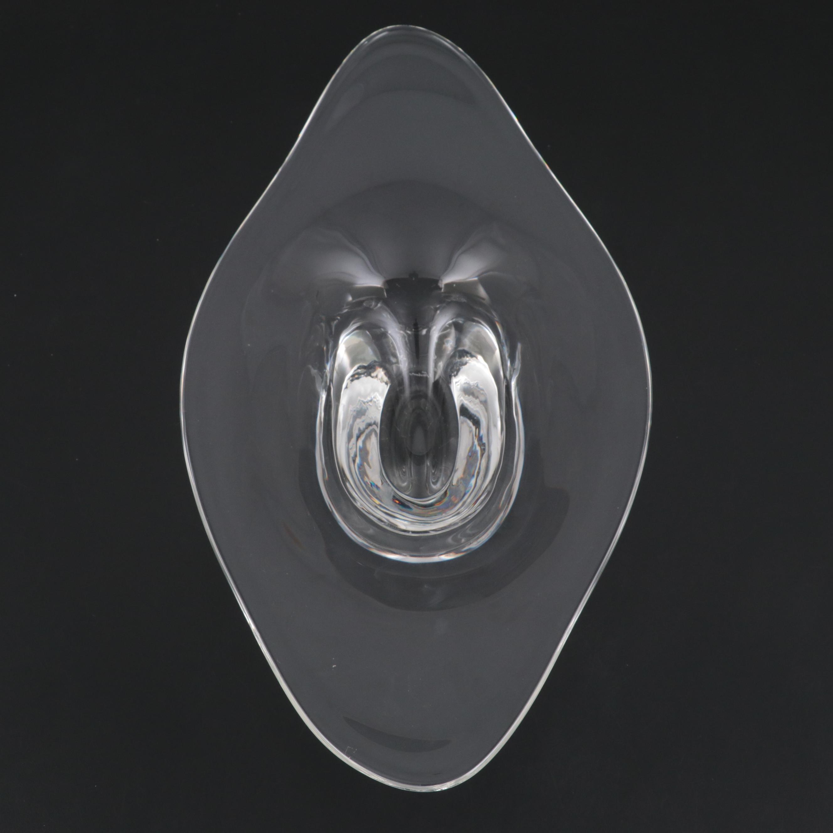 Steuben Art Glass Oblong Shallow Console Bowl