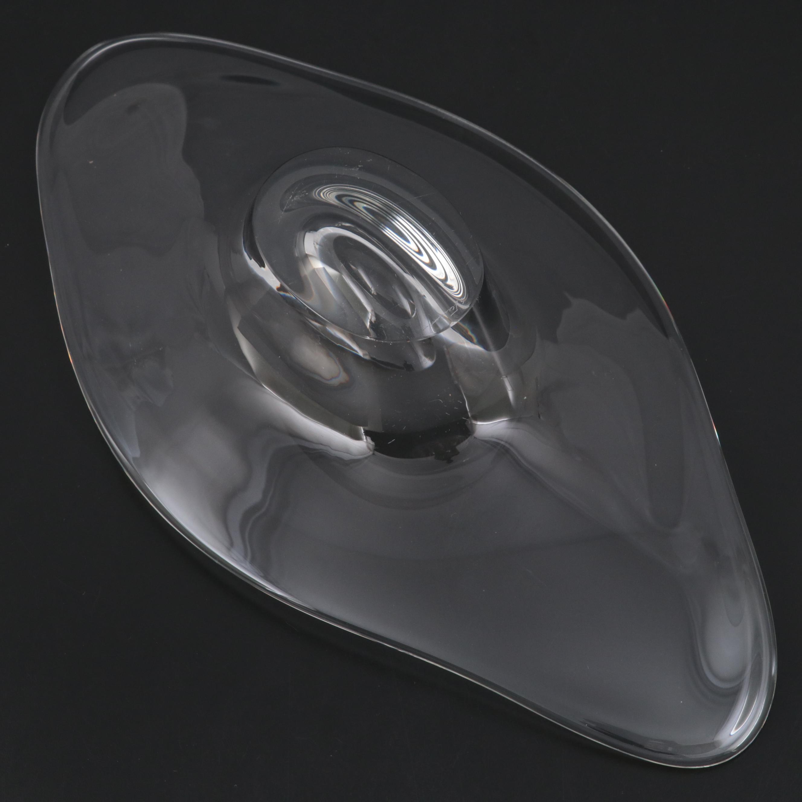 Steuben Art Glass Oblong Shallow Console Bowl