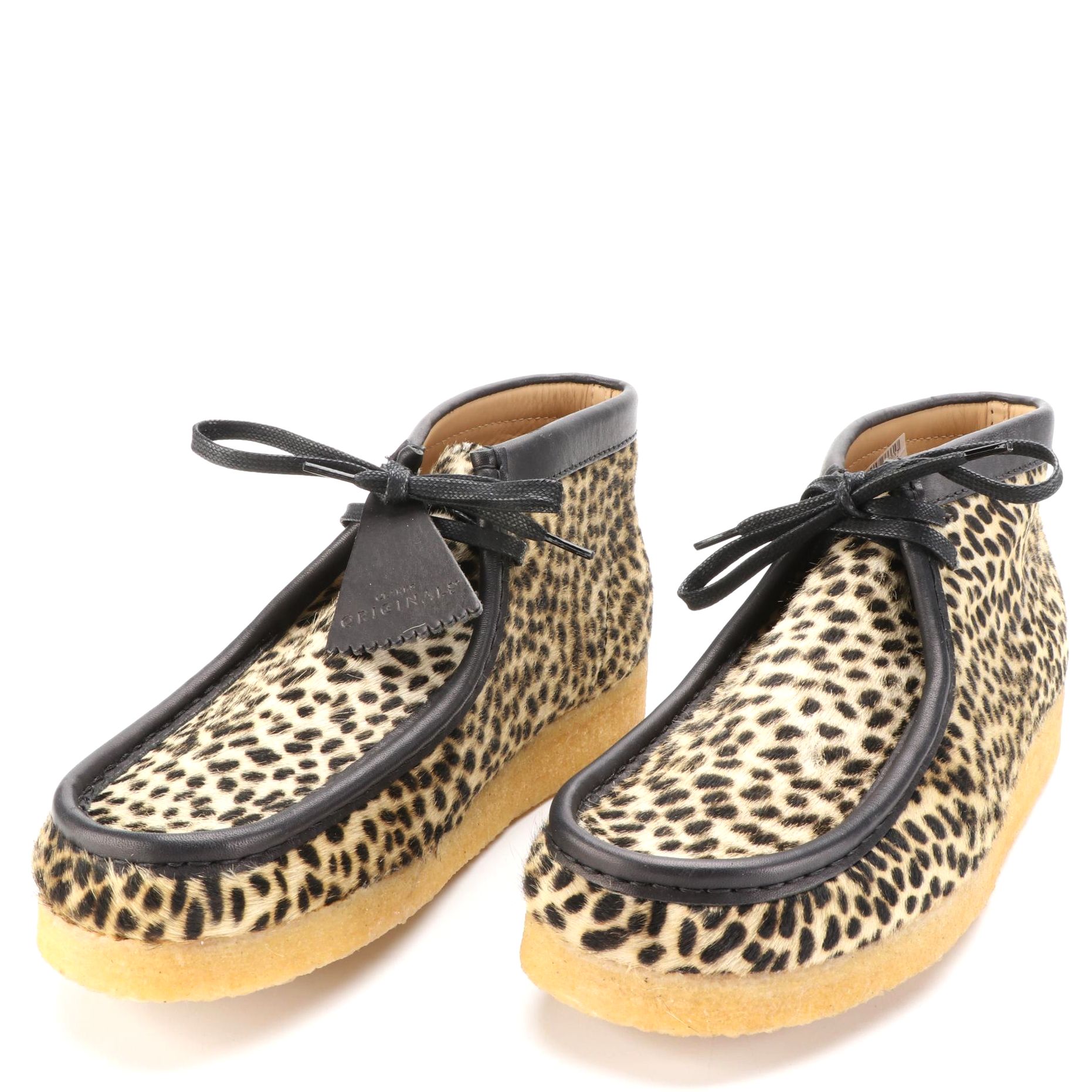 Clarks Originals Wallabee Boot in Cheetah Print Calf Hair