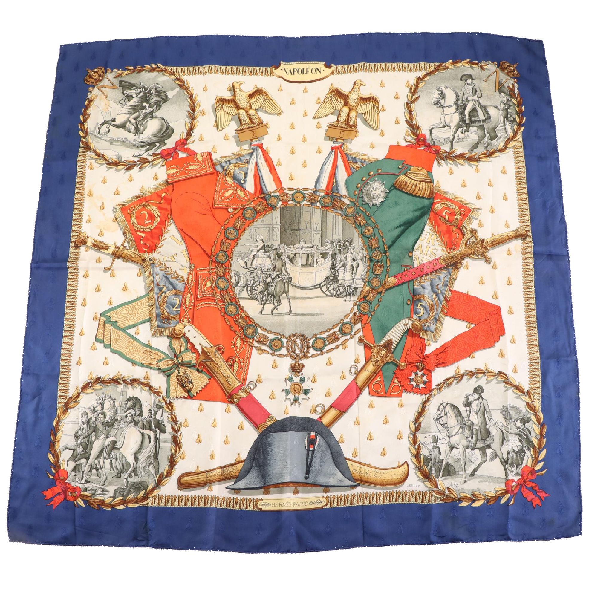Hermès "Napoléon" Scarf 90 in Silk Jacquard