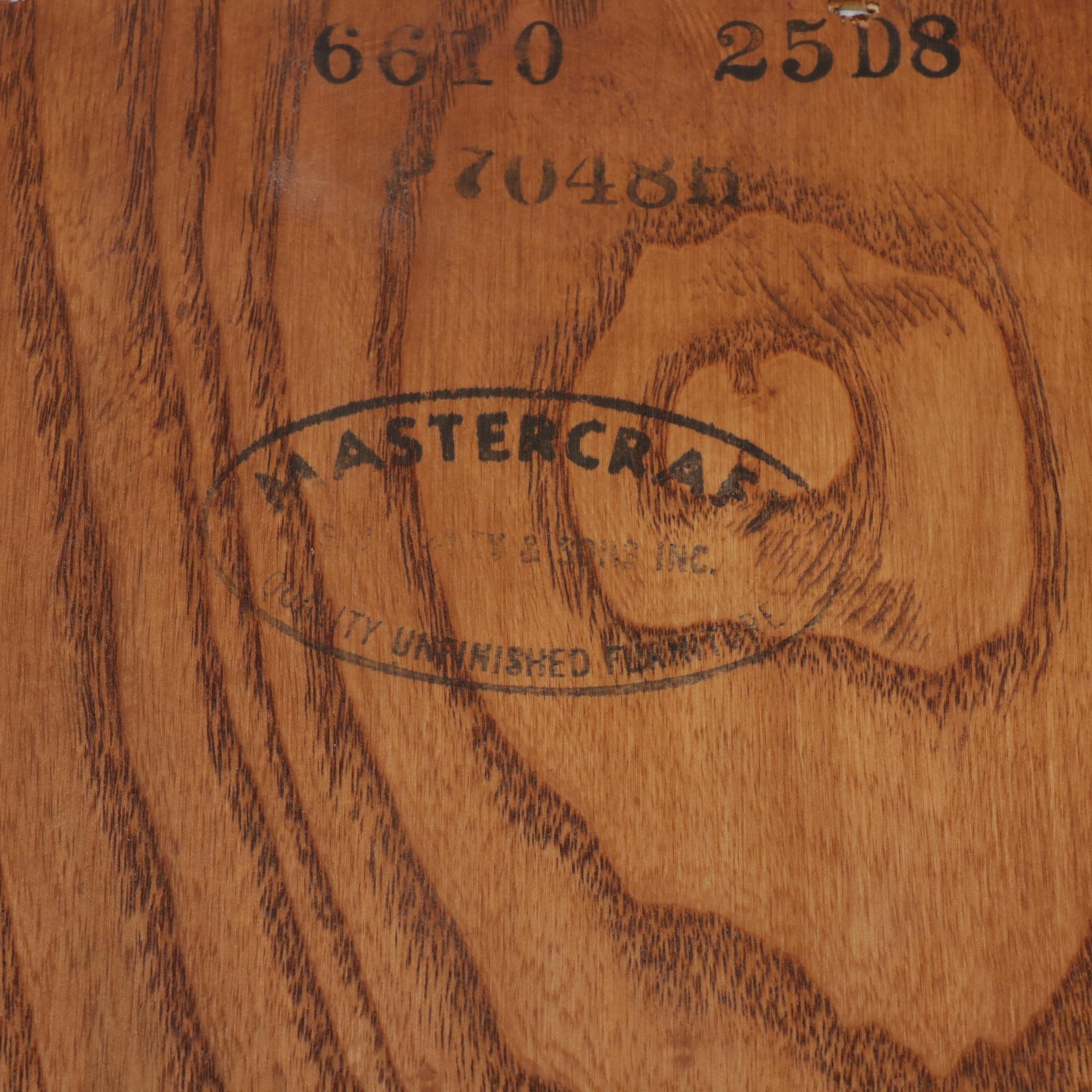 Pair of Mastercraft Oak Corner Cabinets, Late 20th Century