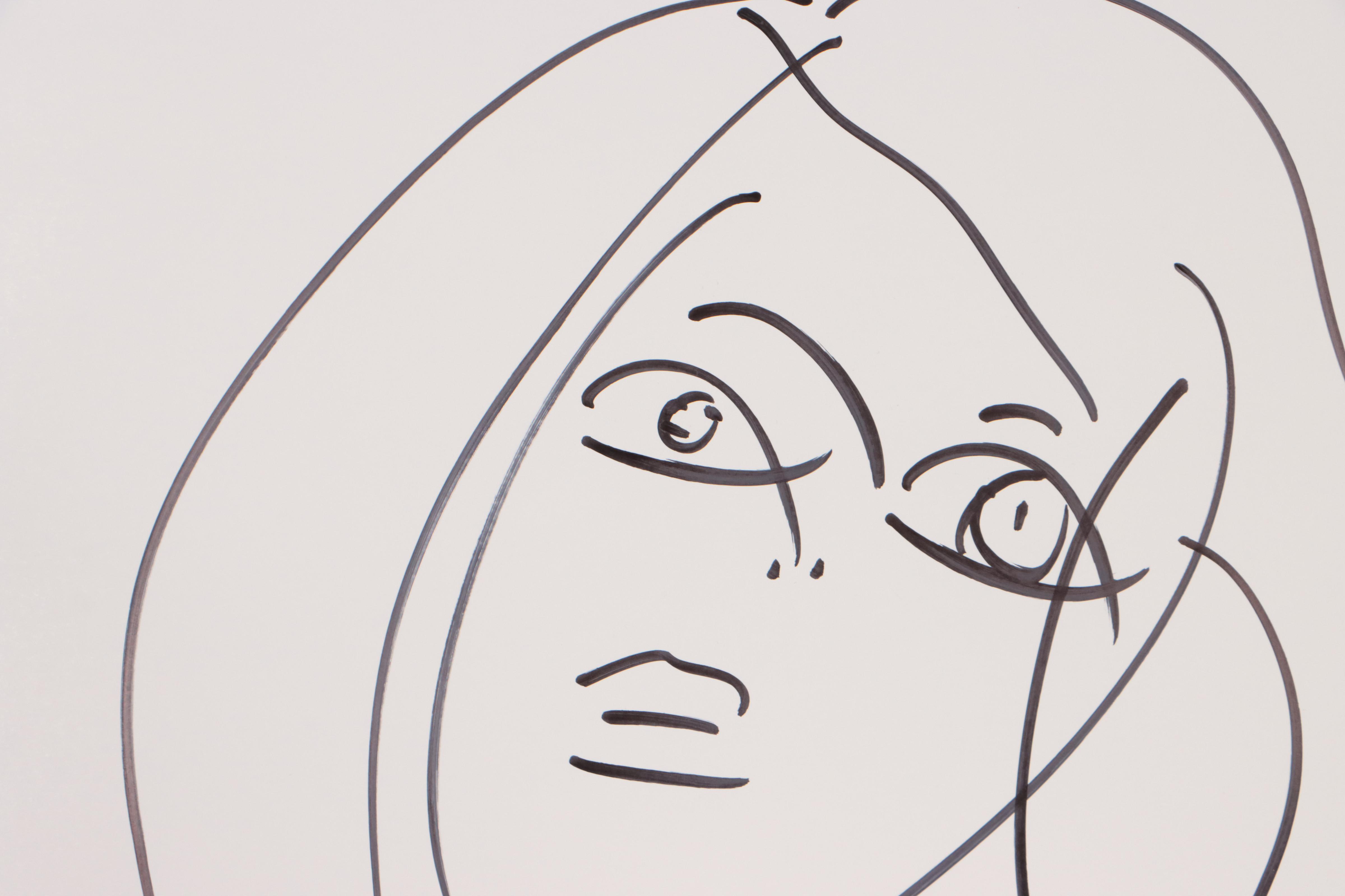 Peter Keil Abstract Ink Drawing of Nude