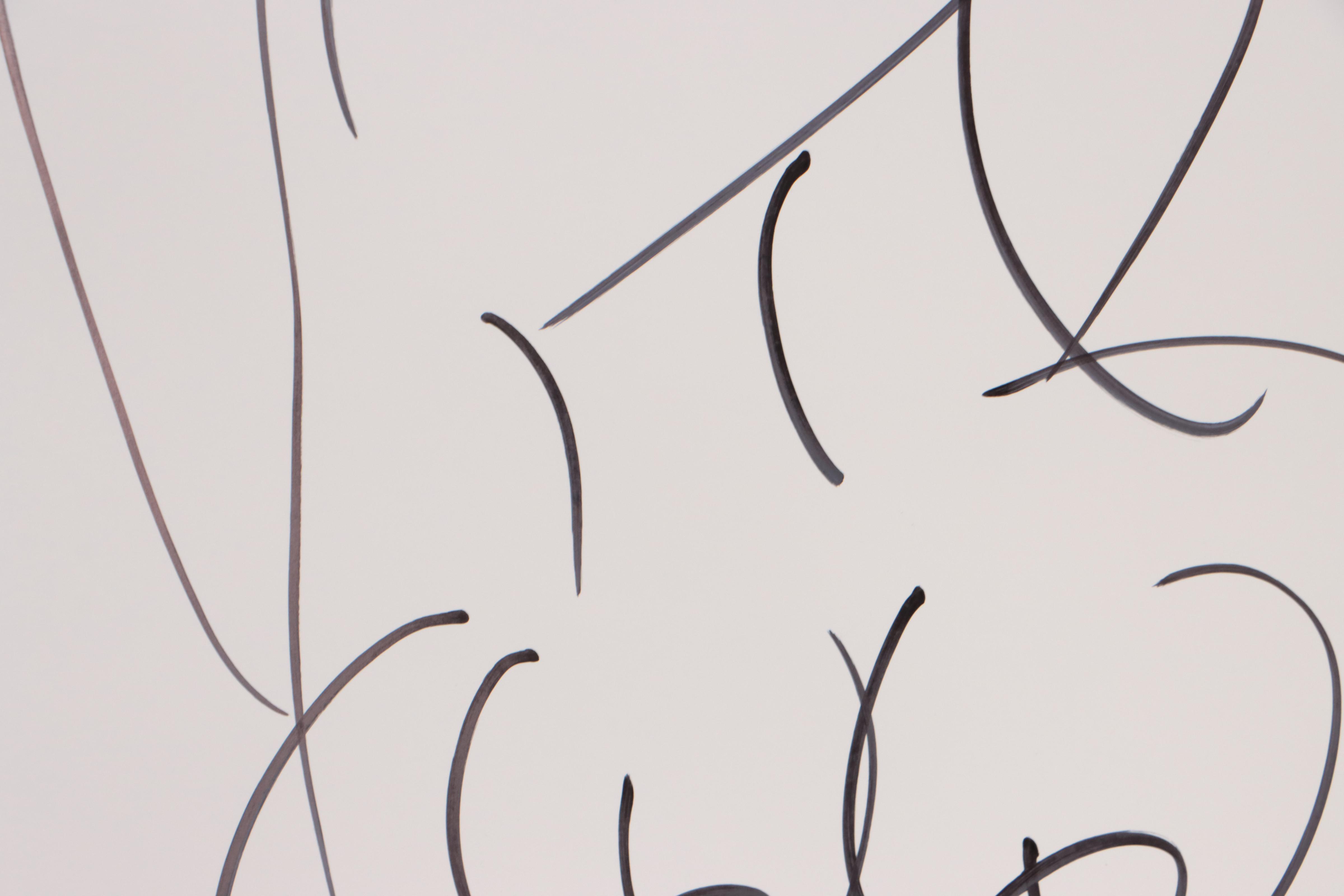 Peter Keil Abstract Ink Drawing of Nude