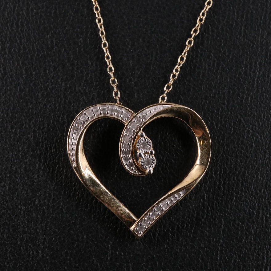 Sterling Heart Pendant Necklace