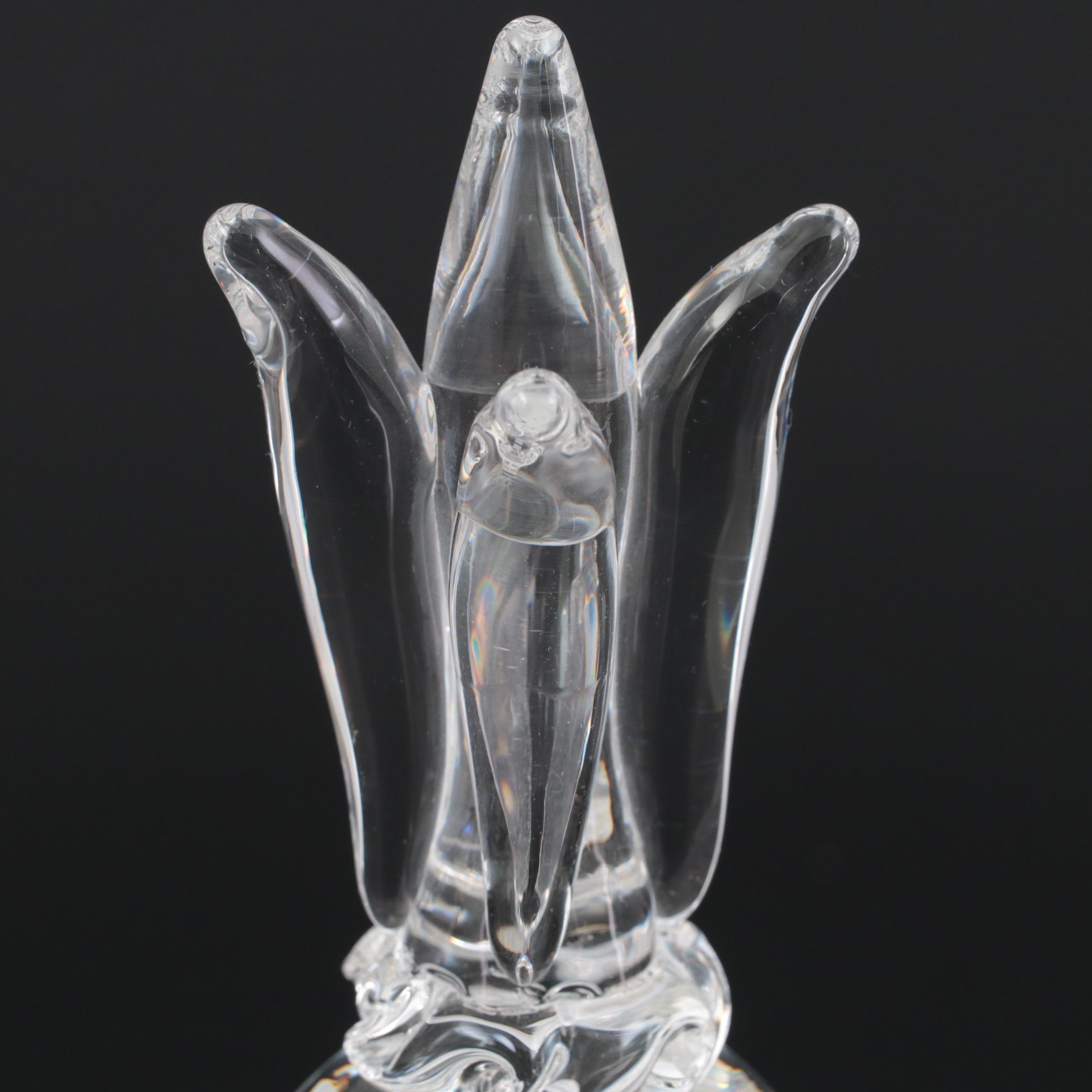 Steuben Swirl Art Glass Pineapple