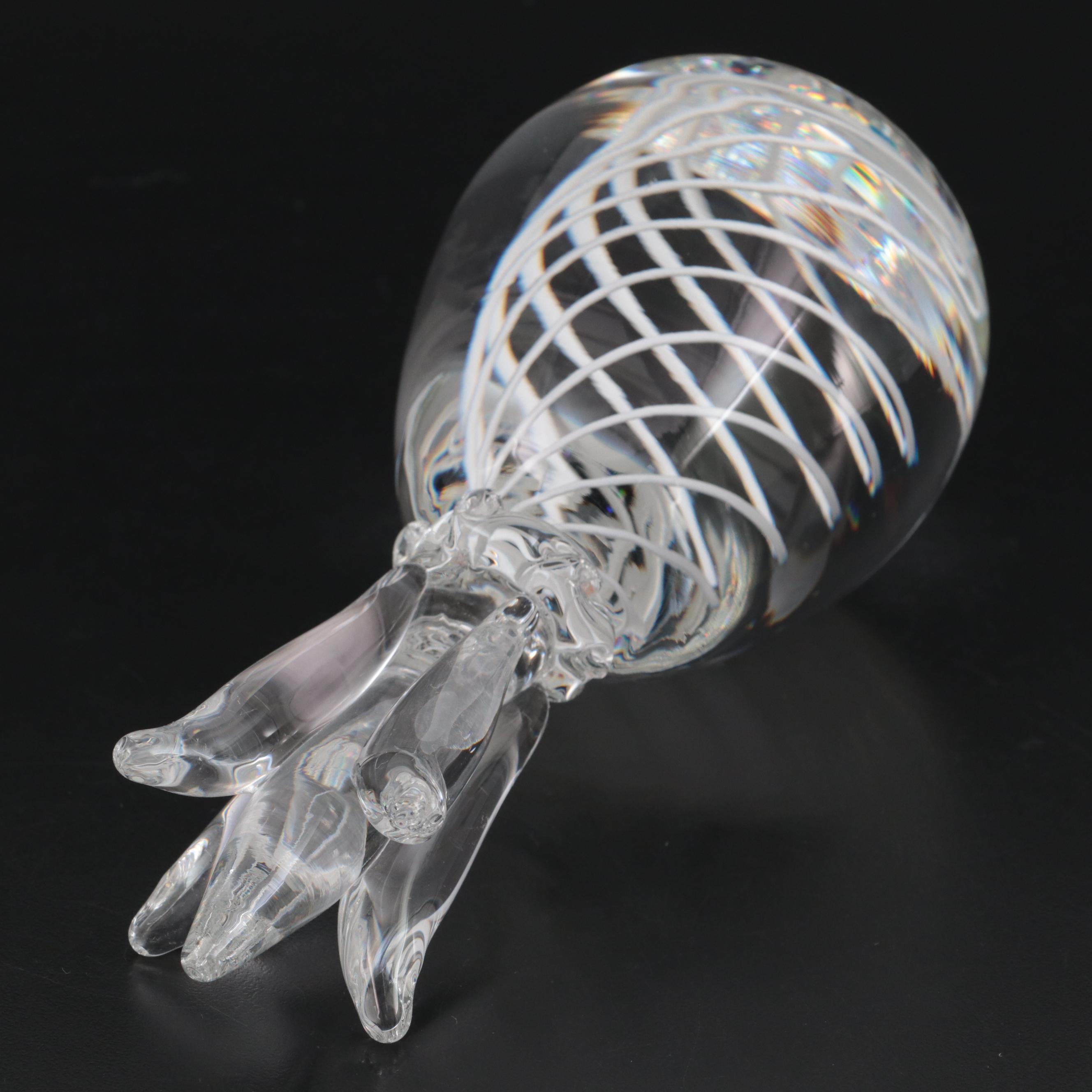 Steuben Swirl Art Glass Pineapple