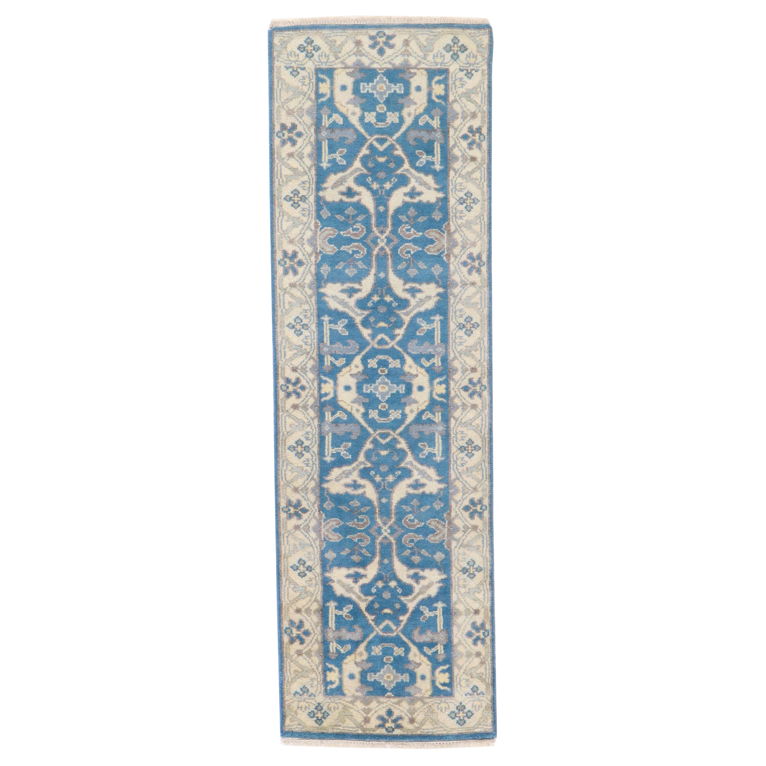 2'4 x 8' Hand-Knotted Tukish Oushak Carpet Runner