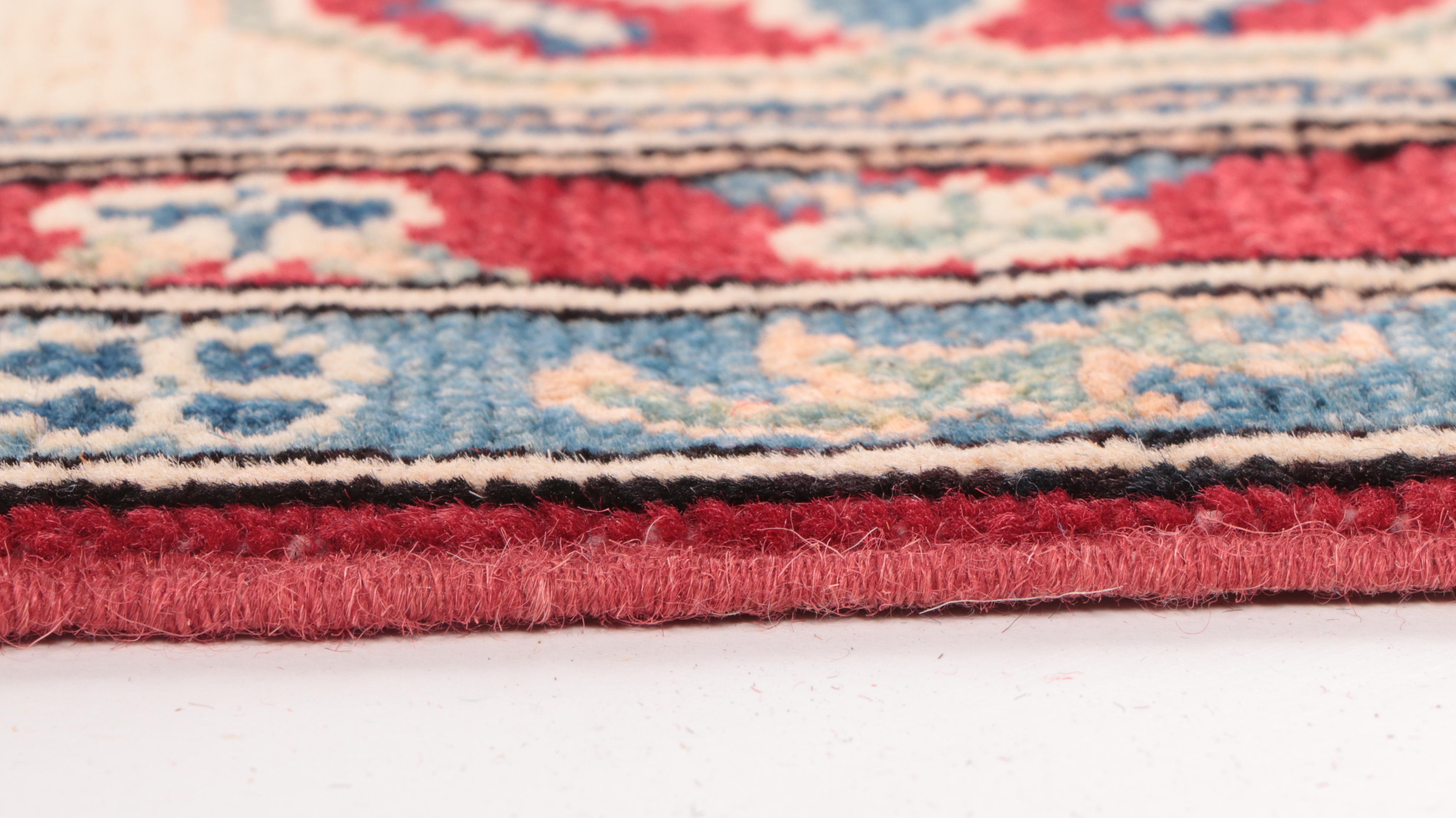 5'1 x 6'10 Hand-Knotted Afghan Kazak Style Area Rug