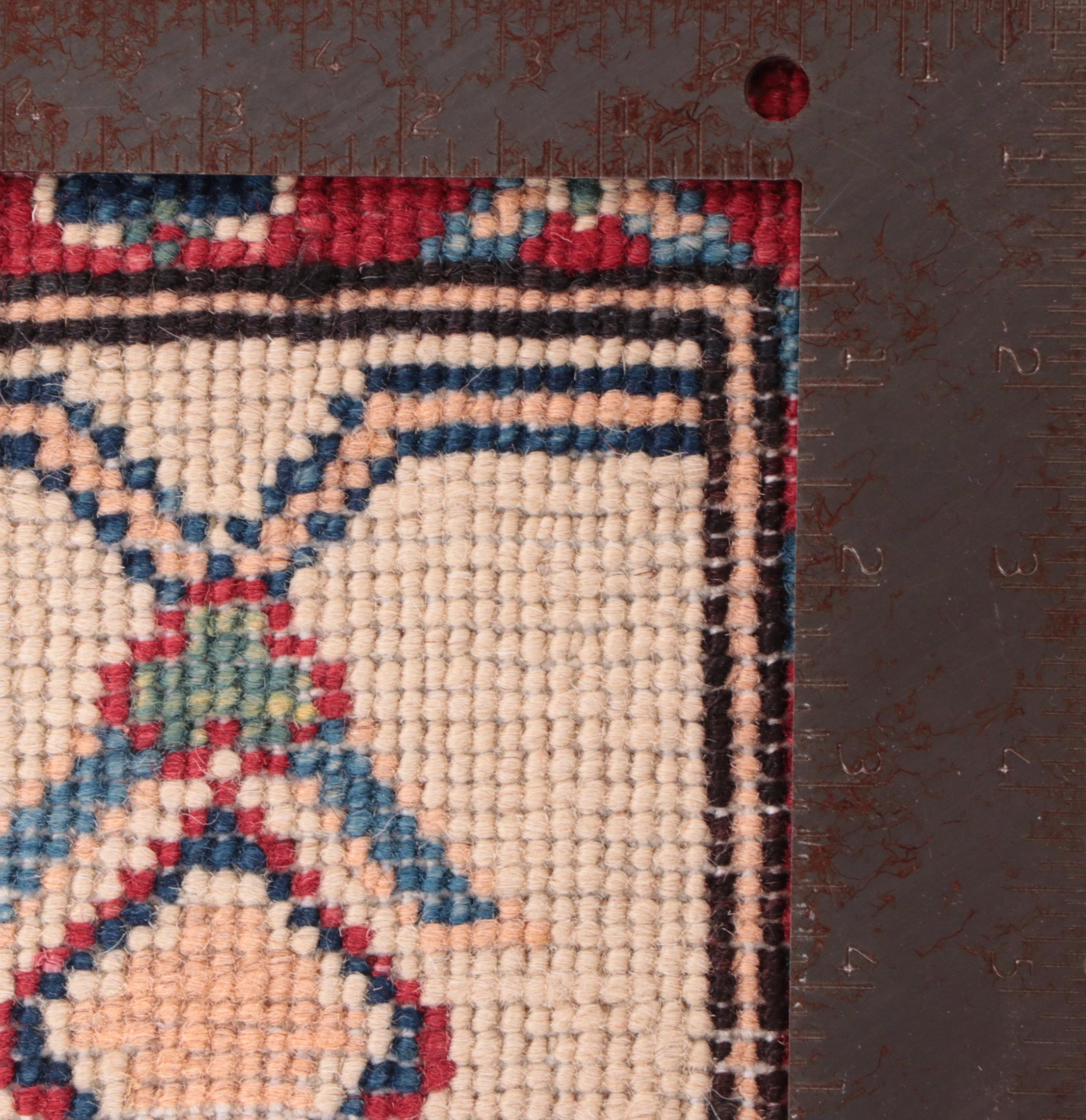 5'1 x 6'10 Hand-Knotted Afghan Kazak Style Area Rug