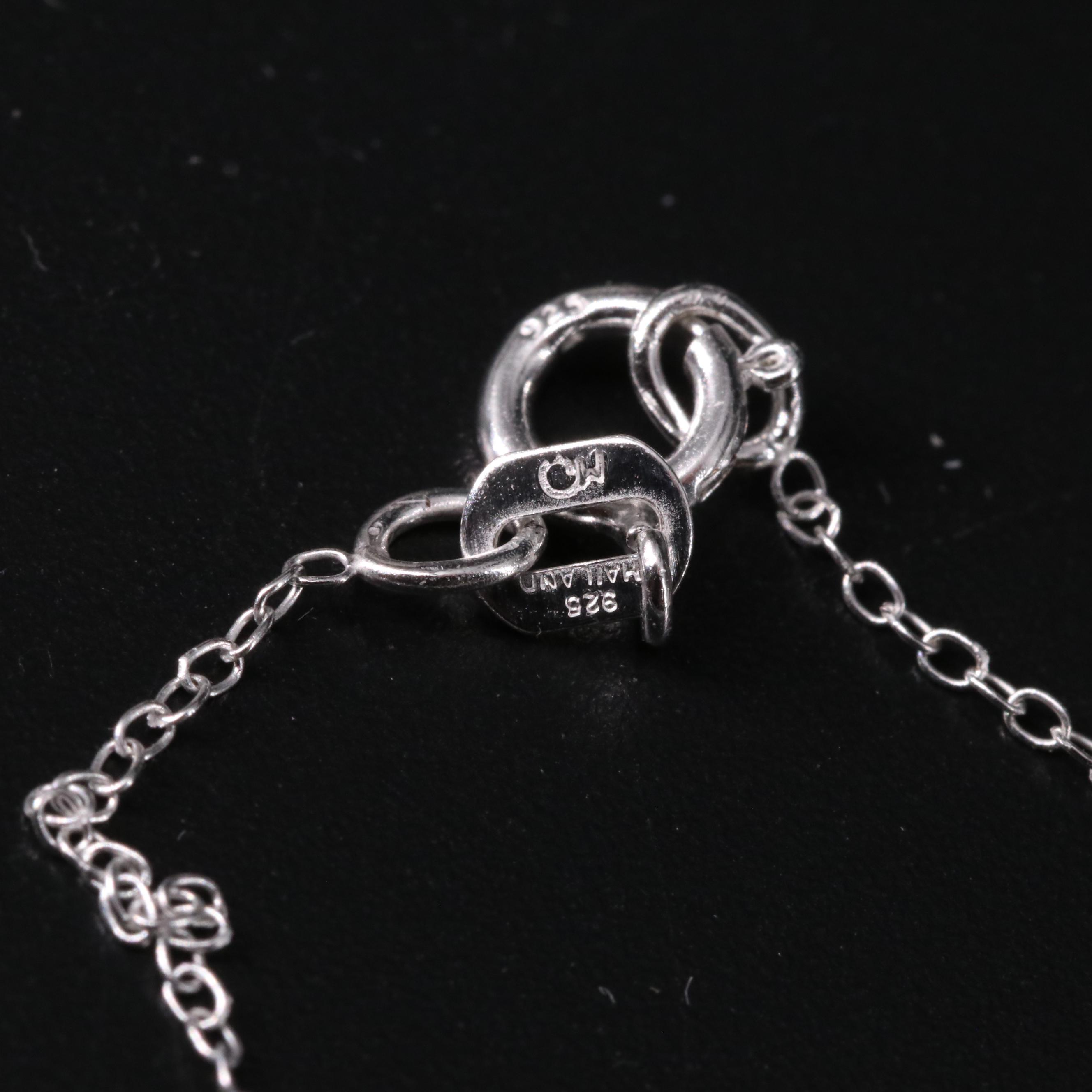 Sterling Twisted Cross Pendant Necklace