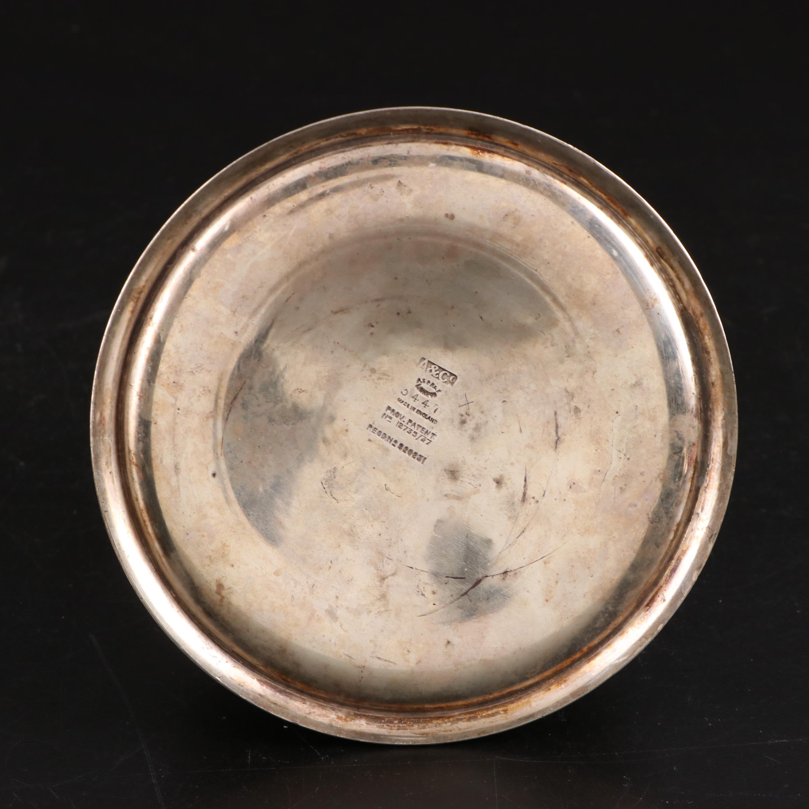 Asprey Silver Plate Bell Cocktail Shaker with Art Deco Bowling Pin Shaker