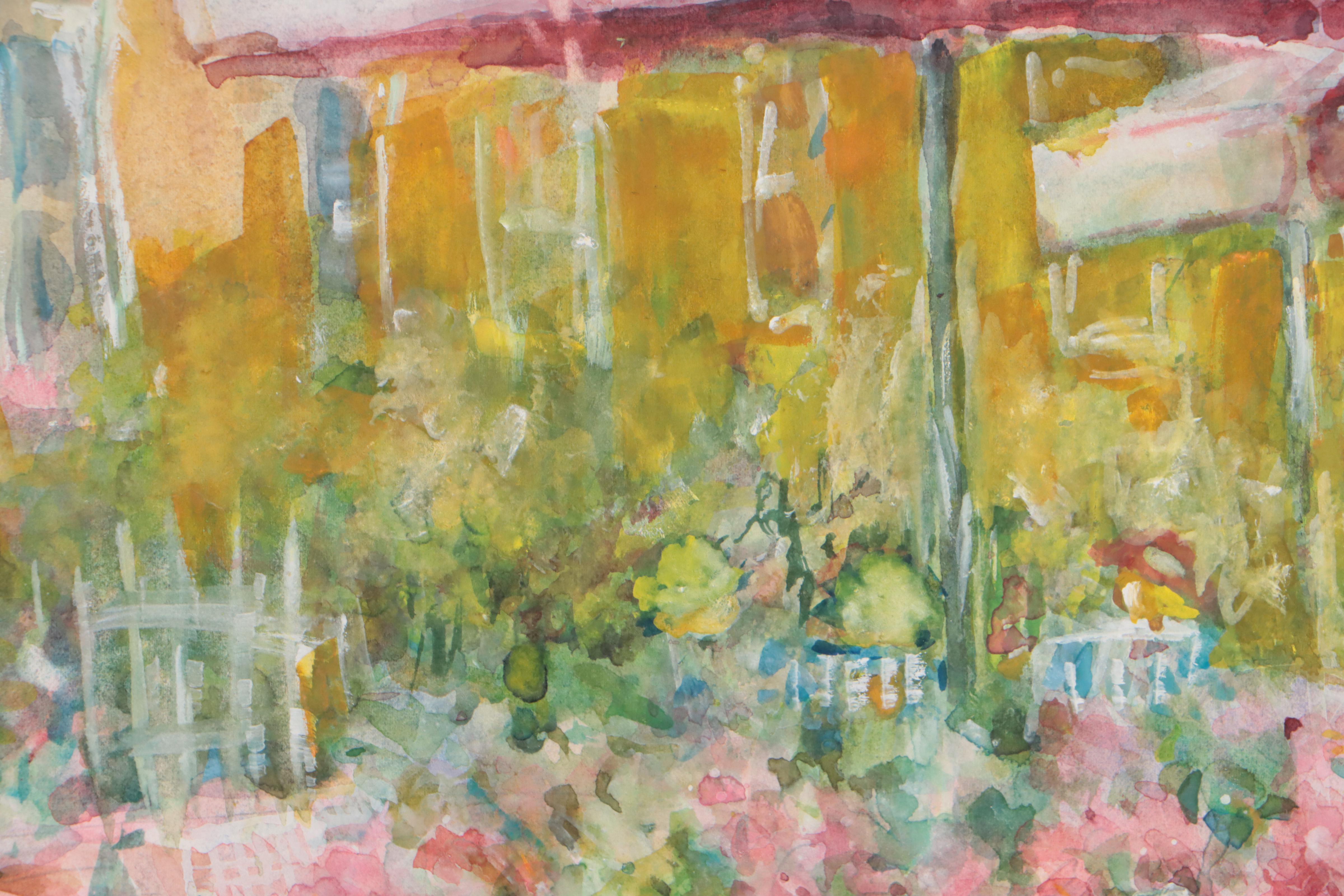 Hazel Camp Watercolor Painting "Williamsburg Ice Cream Parlor"