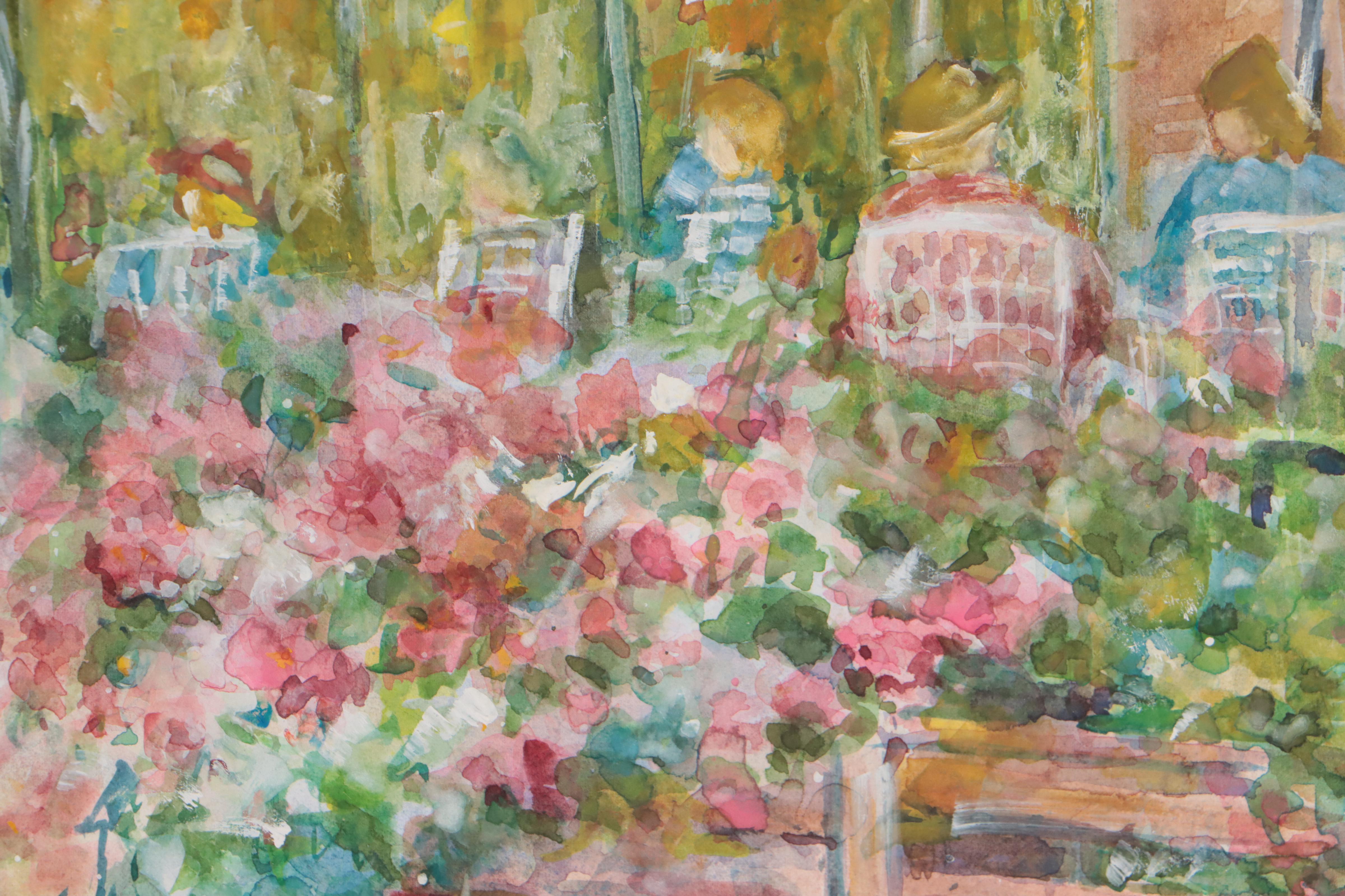 Hazel Camp Watercolor Painting "Williamsburg Ice Cream Parlor"