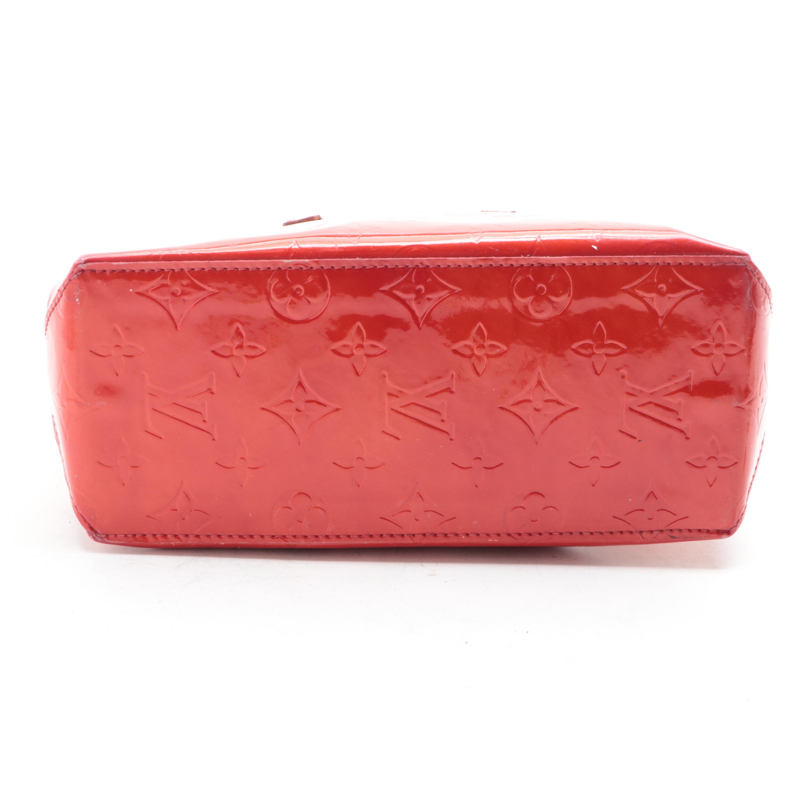 Louis Vuitton Reade PM Tote in Red Monogram Vernis and Vachetta Leather