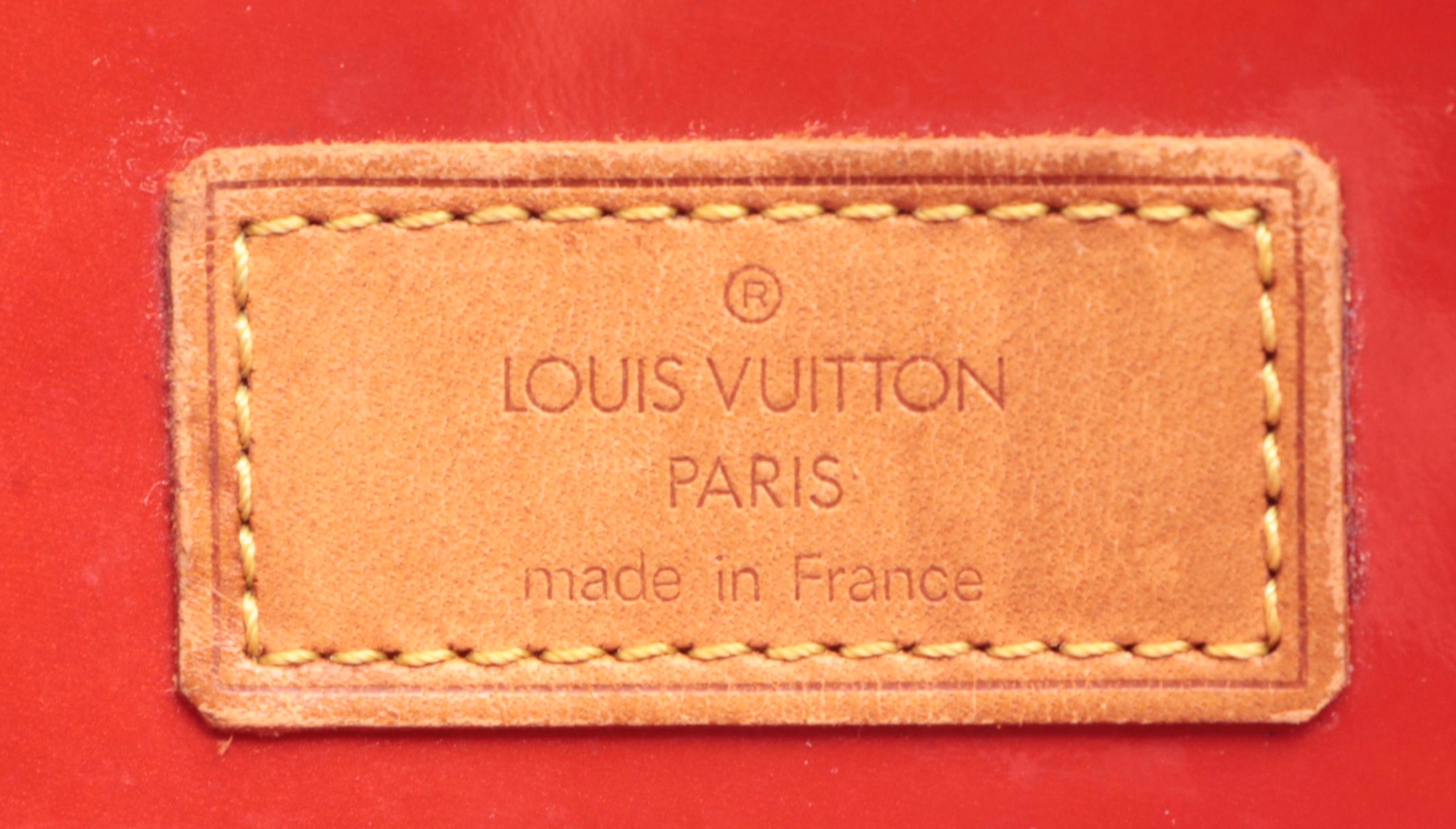 Louis Vuitton Reade PM Tote in Red Monogram Vernis and Vachetta Leather