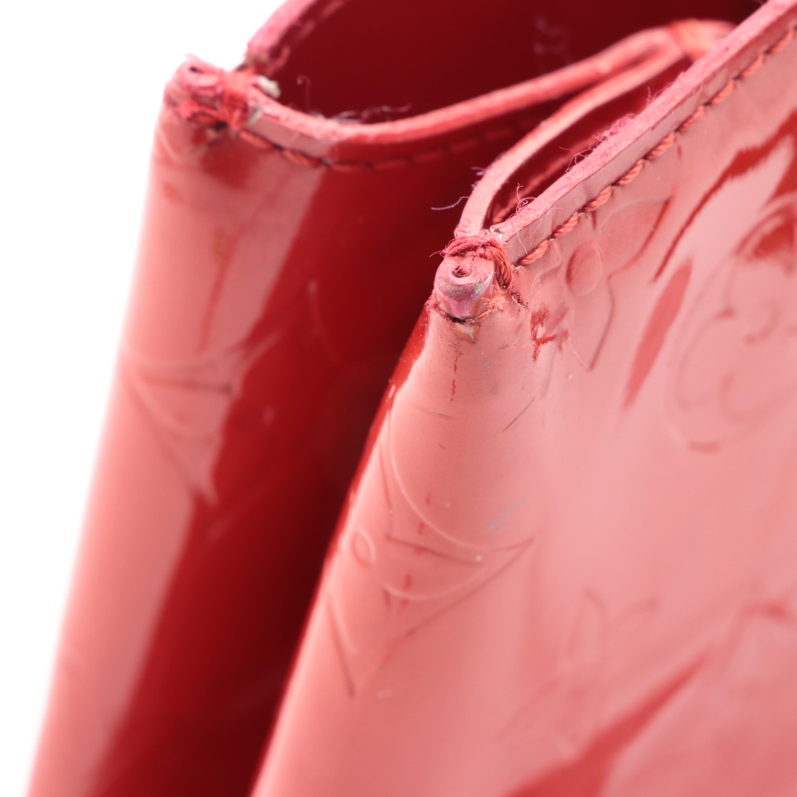 Louis Vuitton Reade PM Tote in Red Monogram Vernis and Vachetta Leather