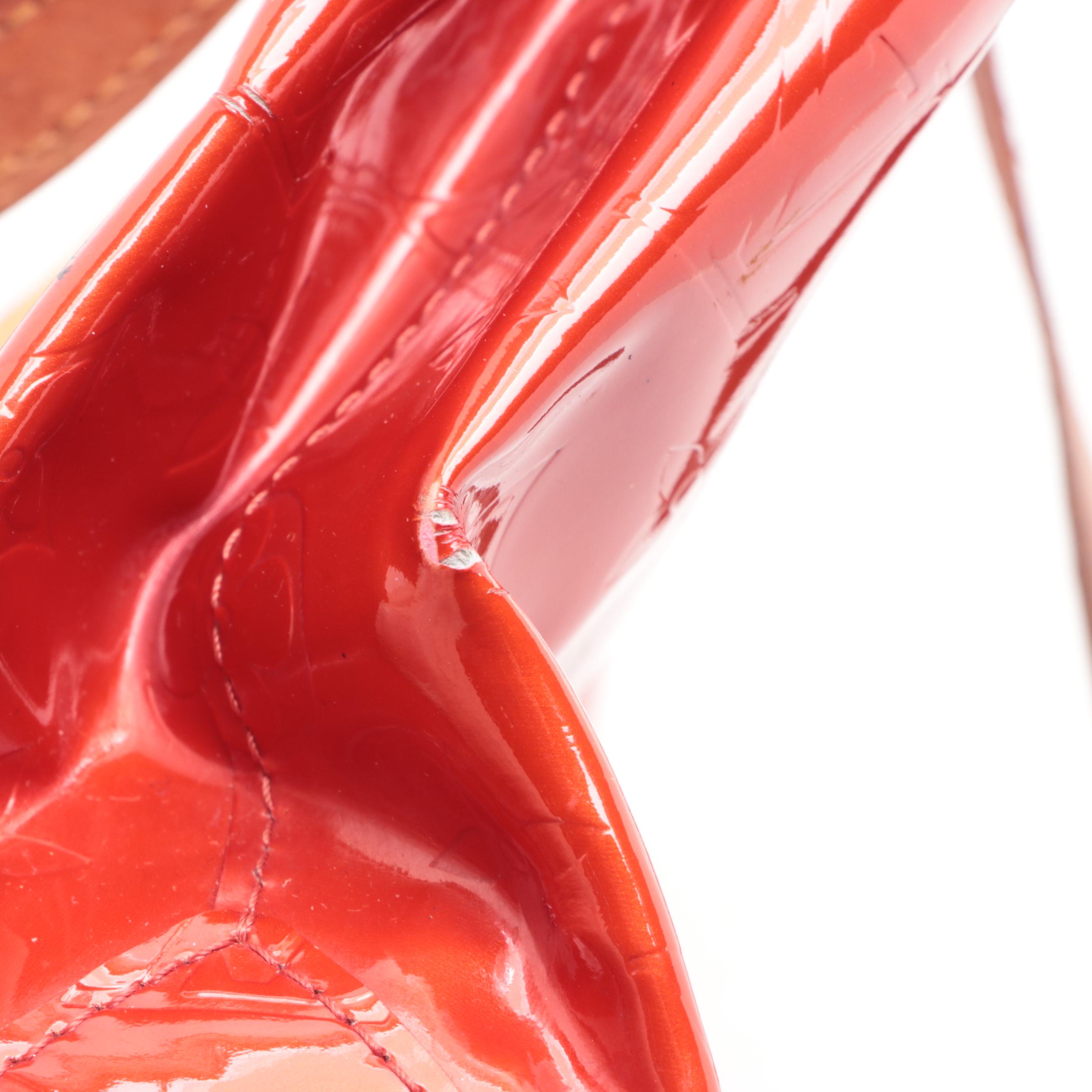 Louis Vuitton Reade PM Tote in Red Monogram Vernis and Vachetta Leather