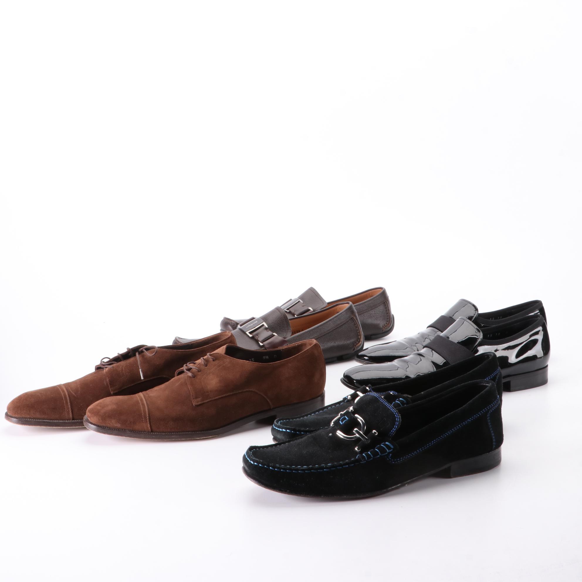 Salvatore Ferragamo Vara Driver and Derby Shoes with Donald J Pliner Loafers