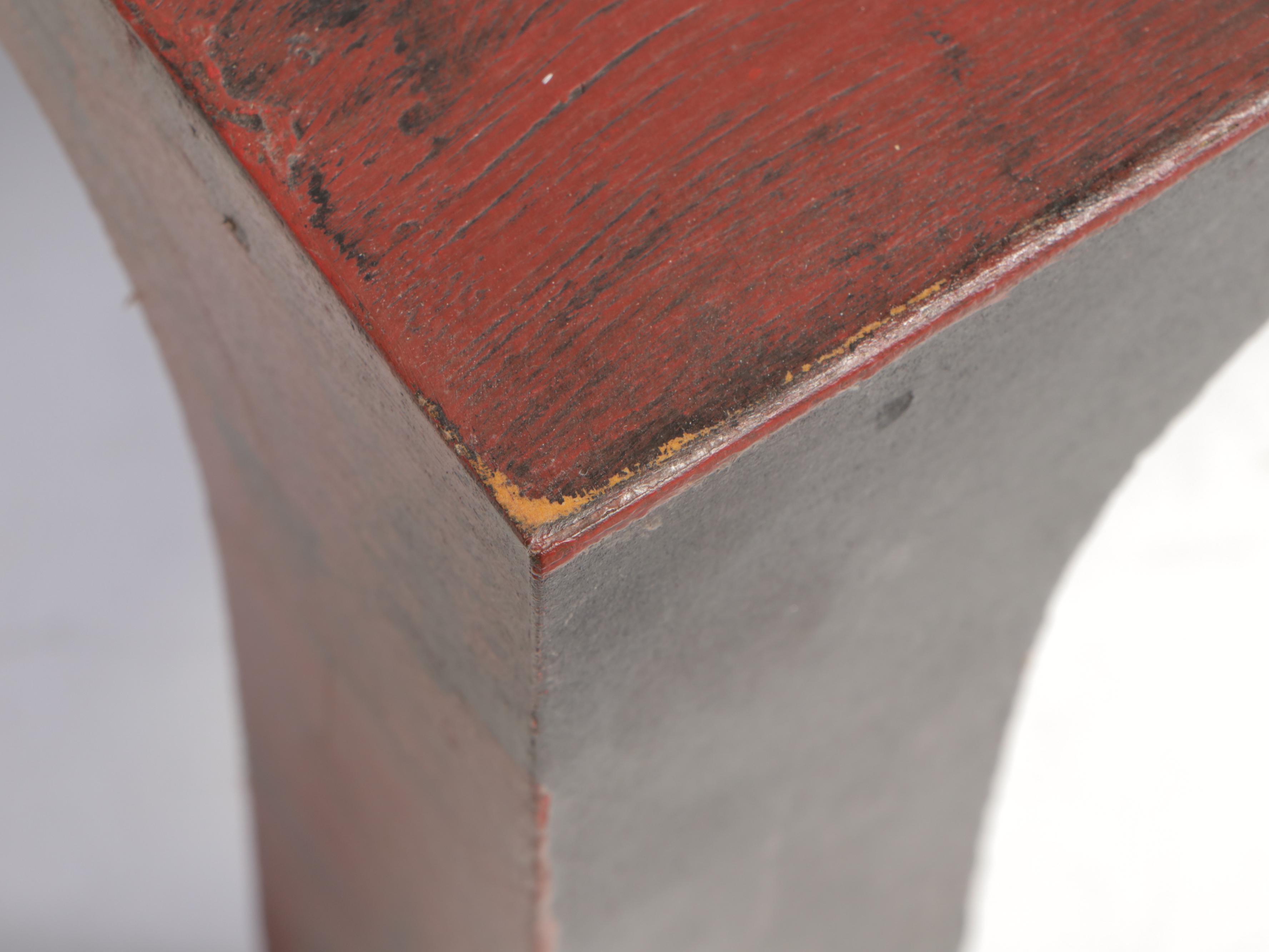 Eastern Asian Plywood Low Table in a Red Waxed Finish