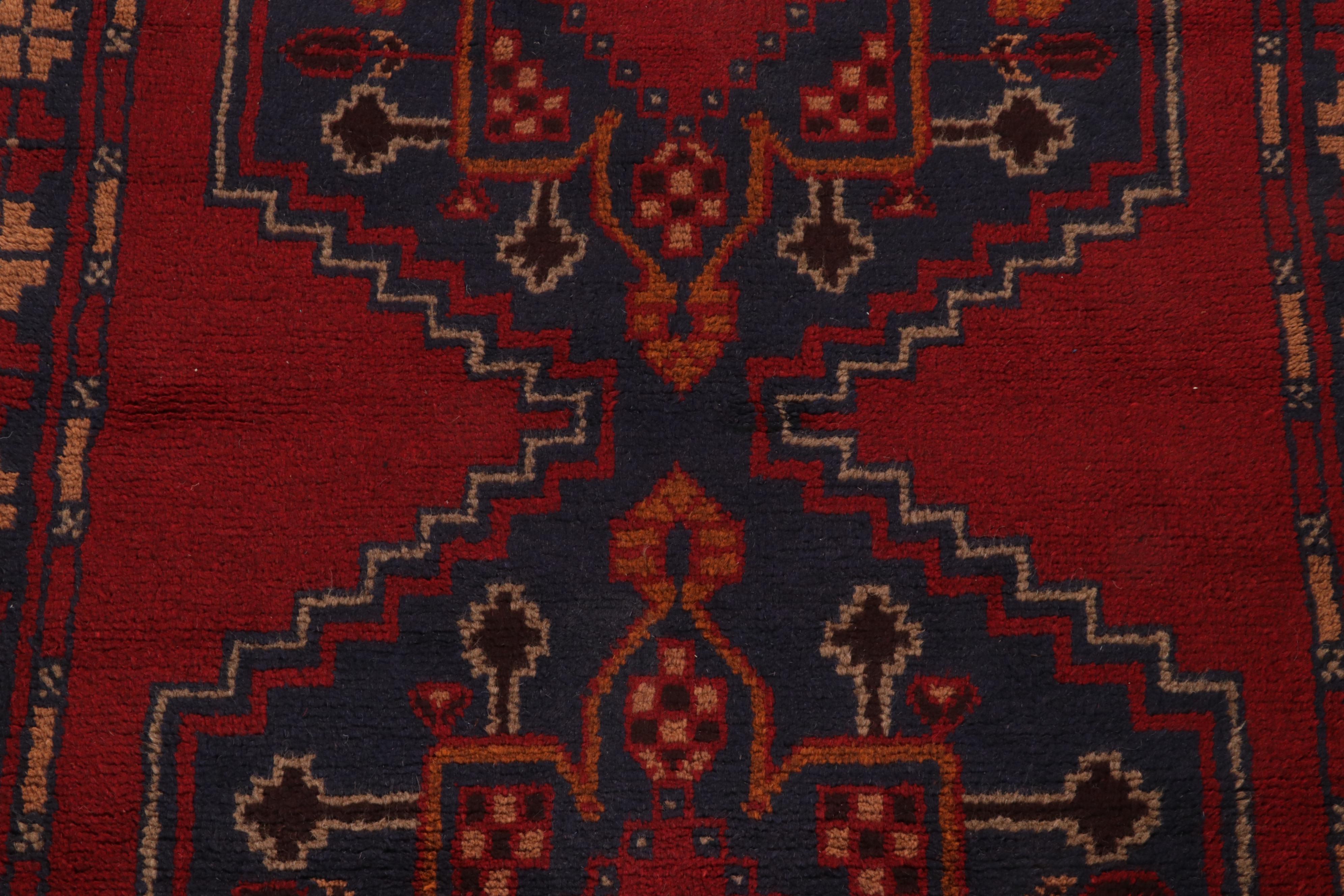 3'7 x 6'4 Hand-Knotted Afghan Teimani Area Rug