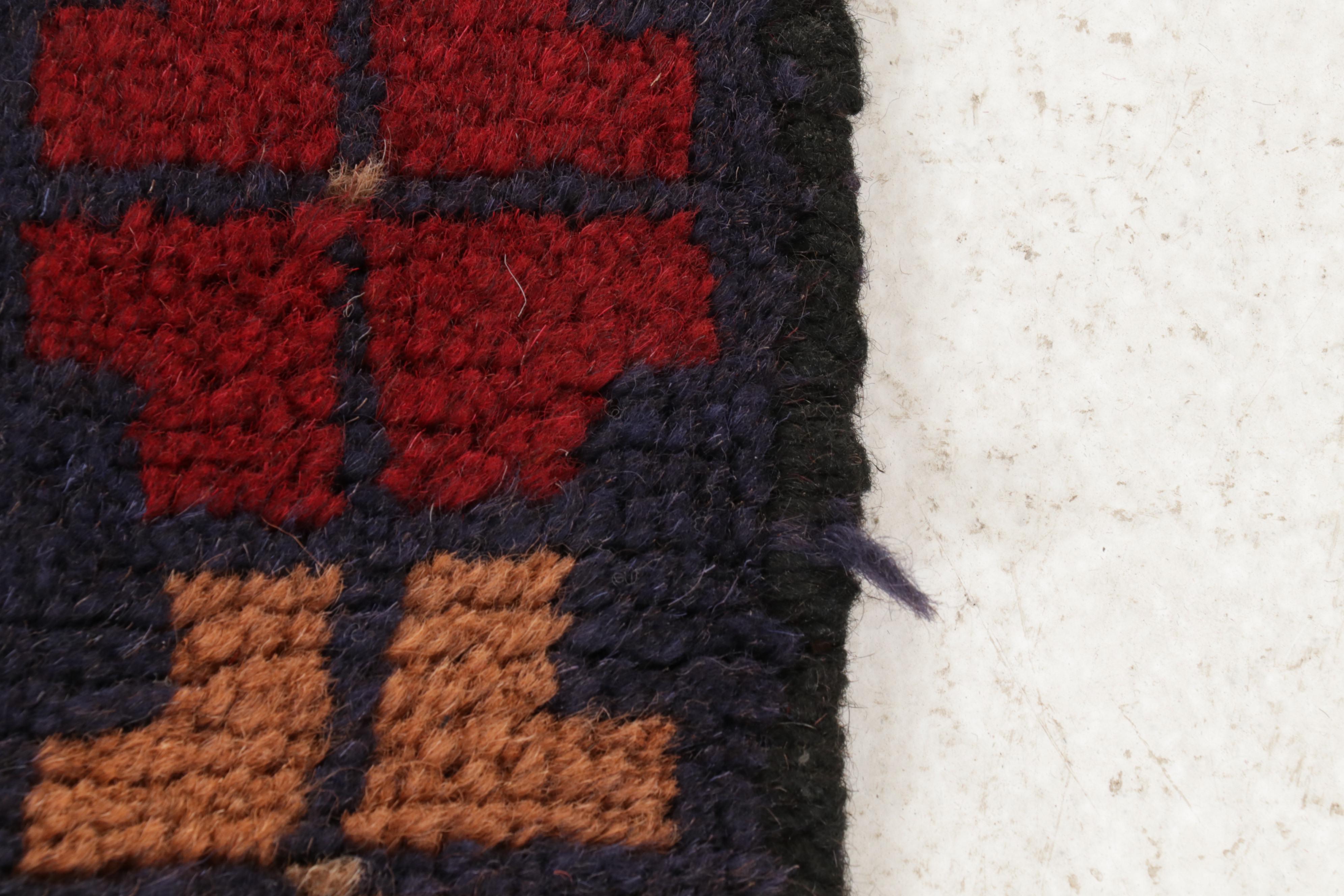 3'7 x 6'4 Hand-Knotted Afghan Teimani Area Rug