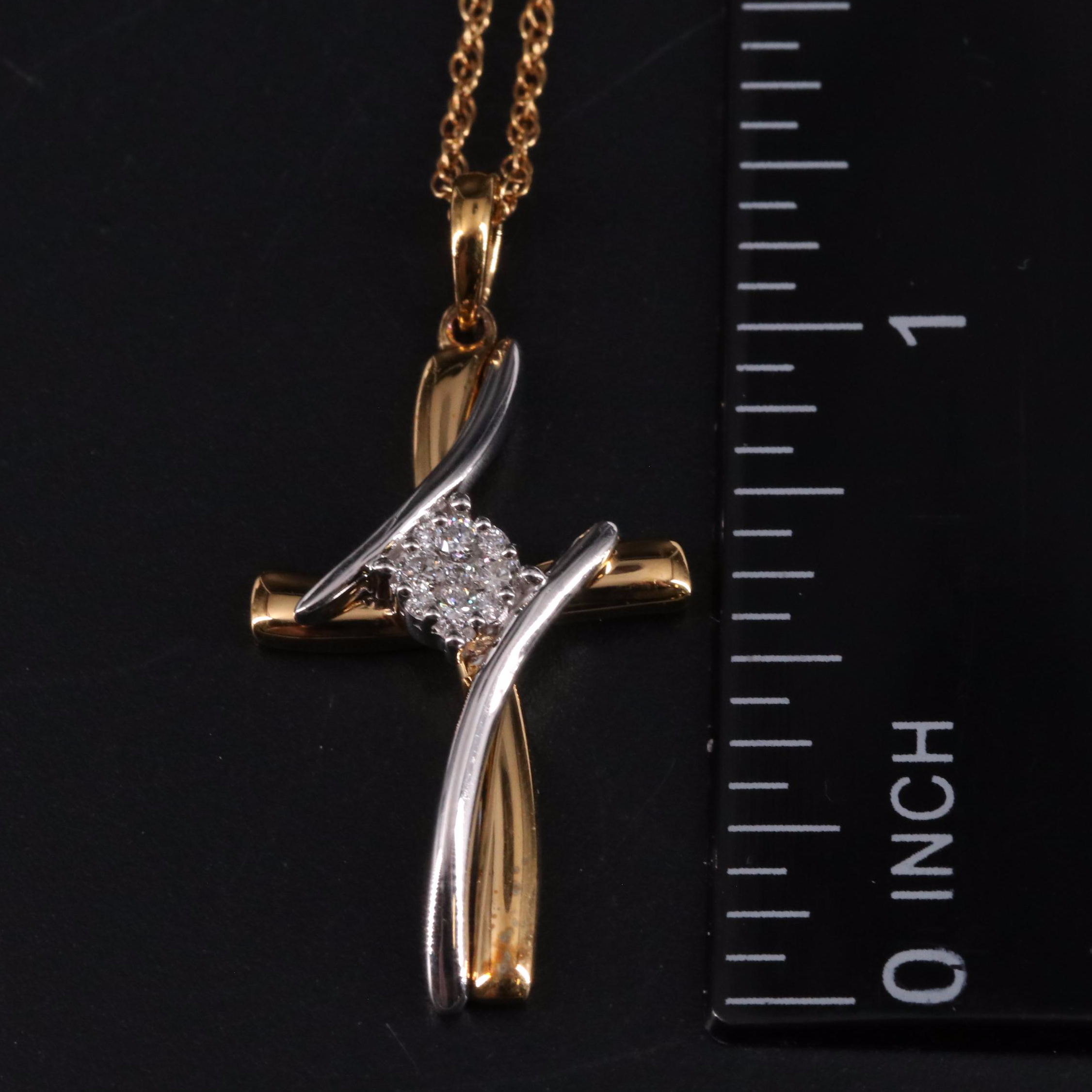 Sterling Cross Pendant Necklace